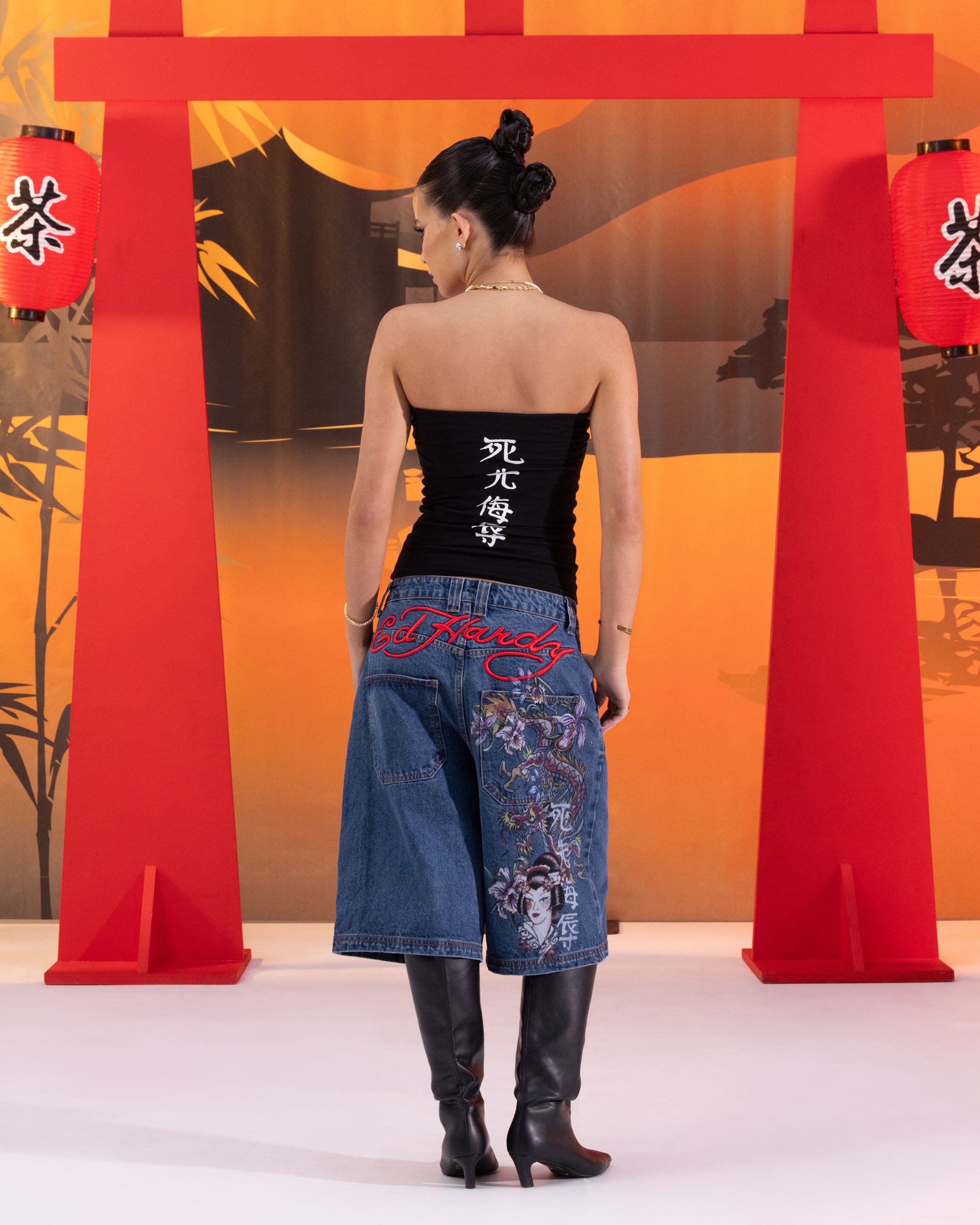 Ed Hardy Women's Geisha Boob Tube Black、mySite、zt4zffjzw