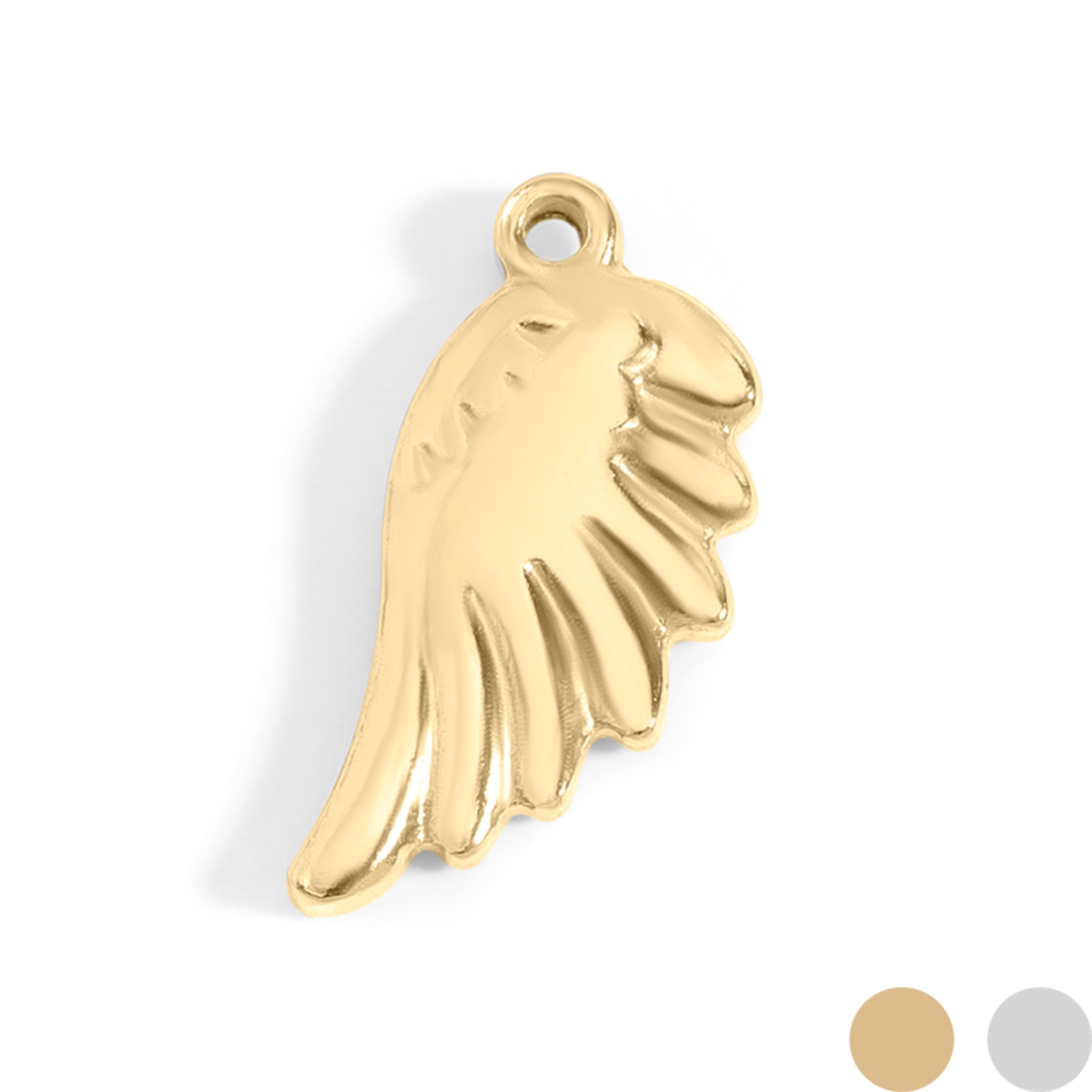 18K Gold PVD Stainless Steel Small Angel Wing Charm / PDL0105、mySite、dreamappss