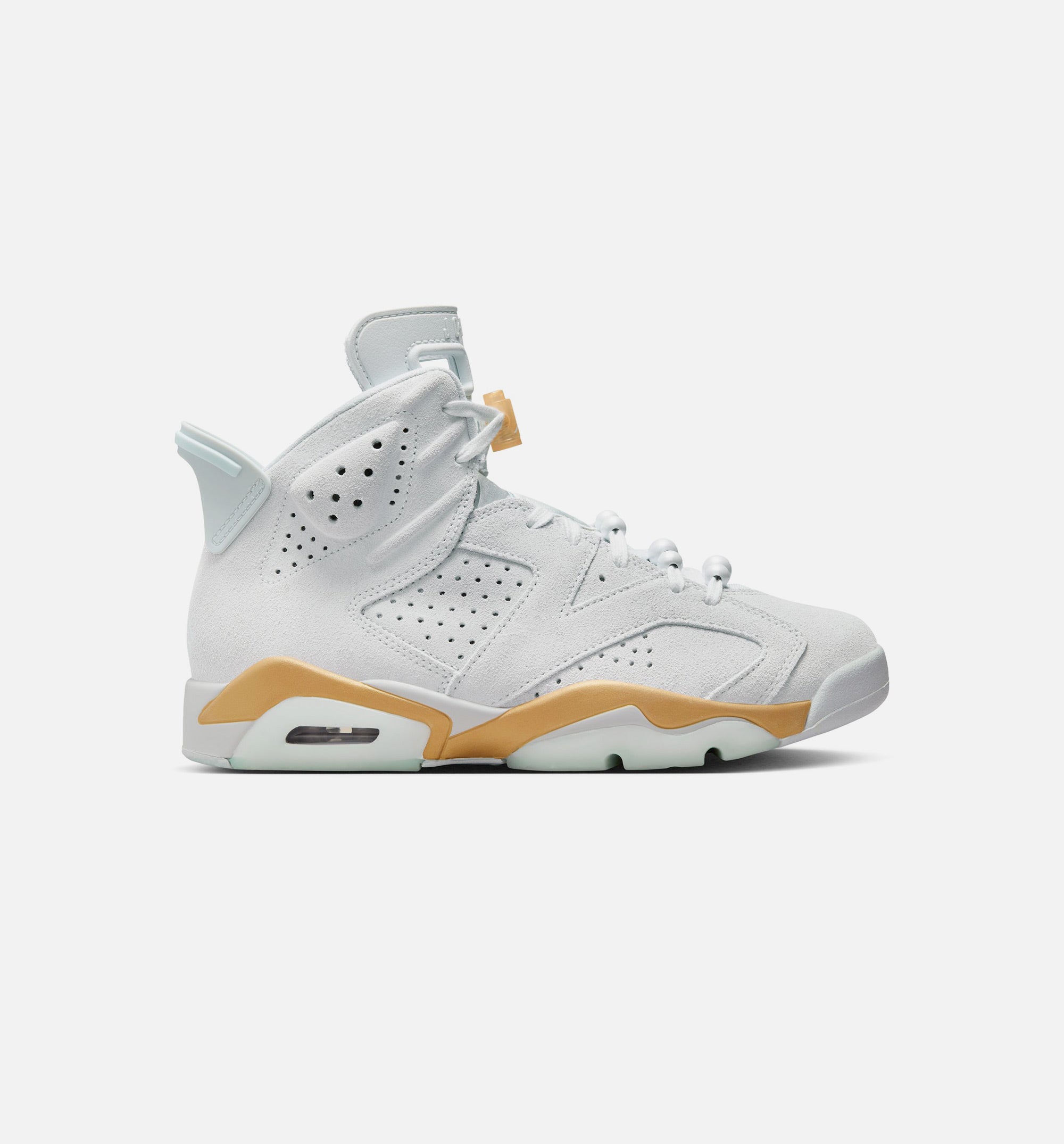 Air Jordan 6 Retro Pearl Womens Lifestyle Shoe - Pure Platinum/Glacier Blue/Metallic Gold、mySite、dreamappss
