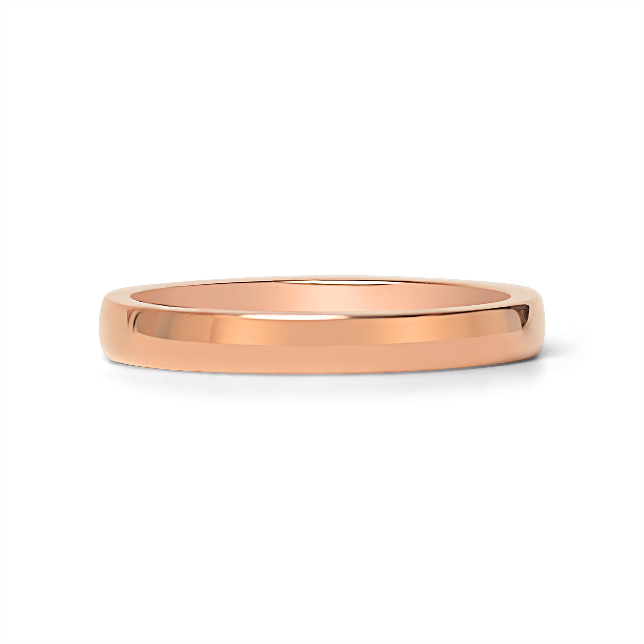 18K Rose Gold PVD Stainless Steel Rounded Blank Ring / CFR7008、mySite、dreamappss