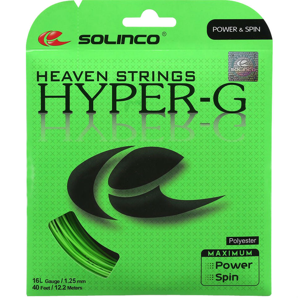 Solinco Hyper-G 16L/1.25 Tennis String (Green) - Cut from Reel