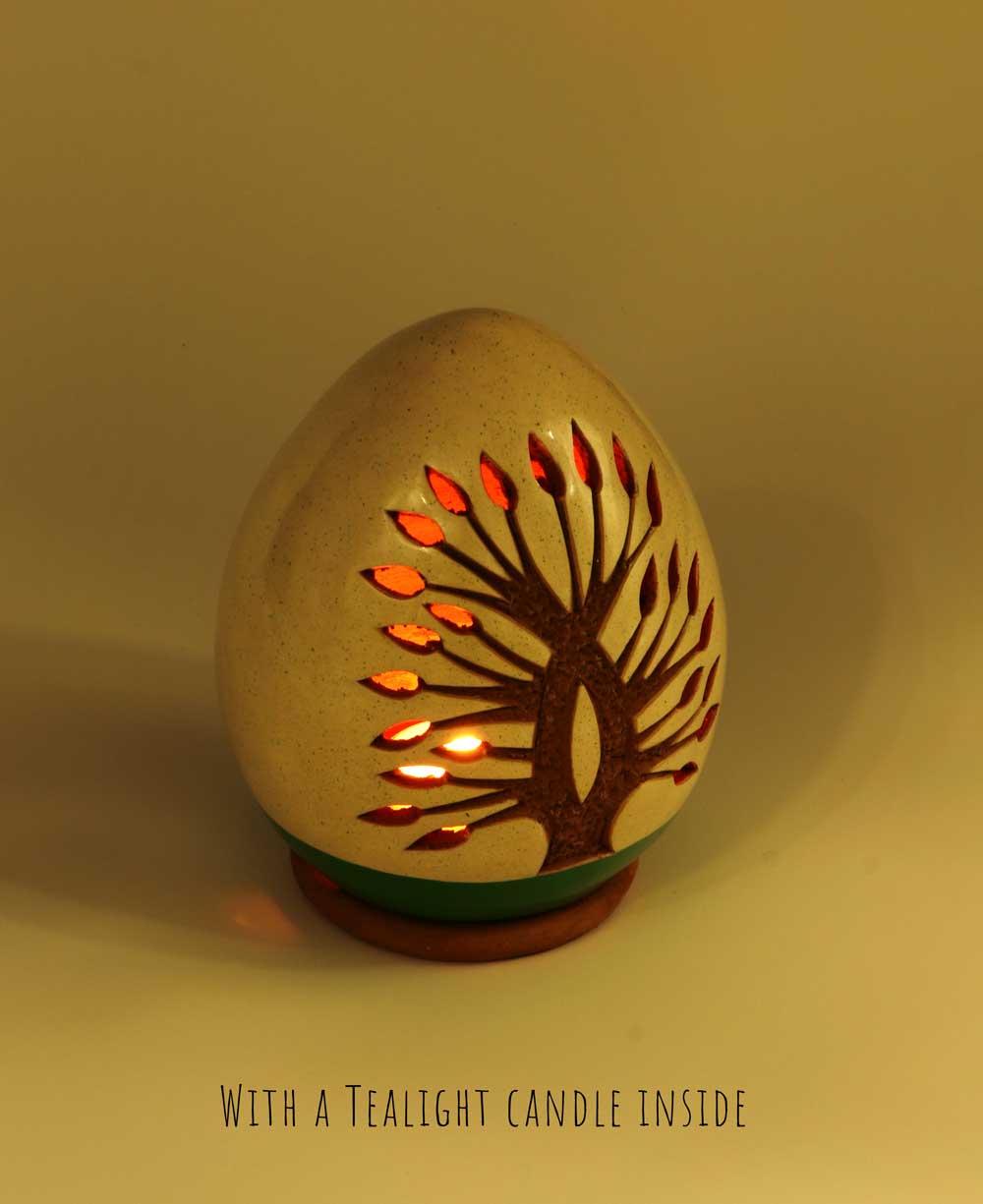 Handcrafted Tree of Life Ceramic Luminary / Tea Light Holder、mySite、topwebapps