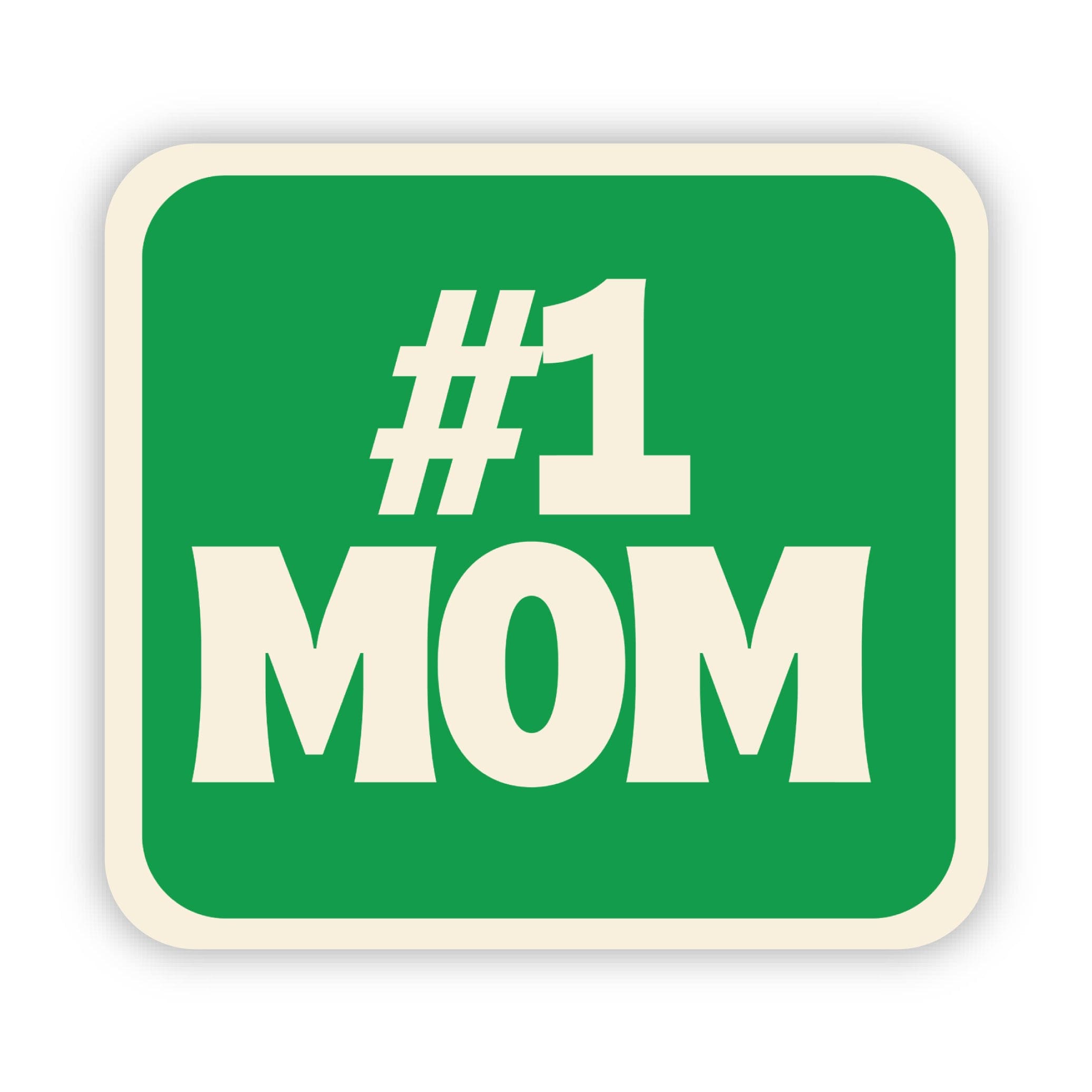  #1 Mom Green Text Sticker、mySite、elrpsem3k