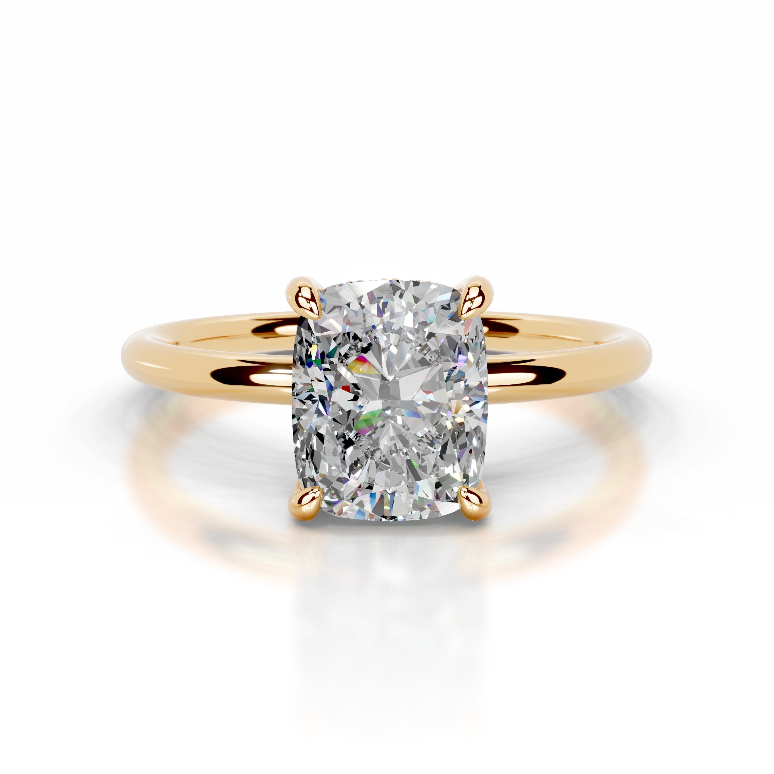 Willow Moissanite & Diamond Ring - 18K Yellow Gold、mySite、hinf8tx79