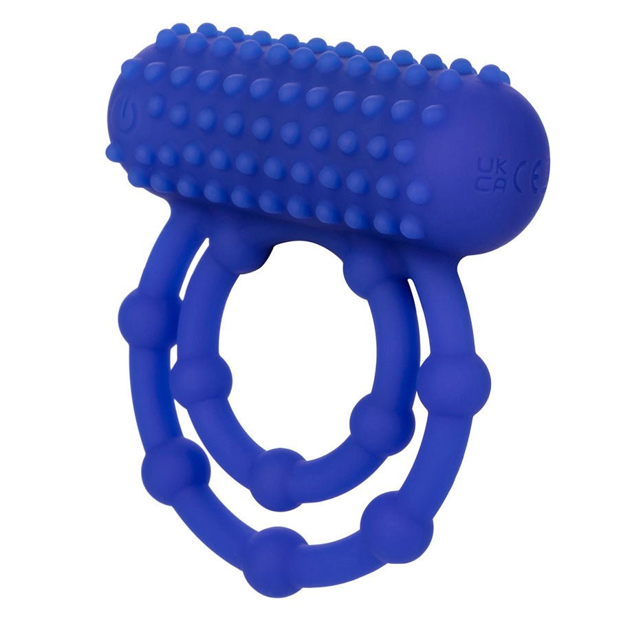 Silicone Rechargeable 10 Bead Maximus Double Cock Ring Blue、mySite、bottomscart