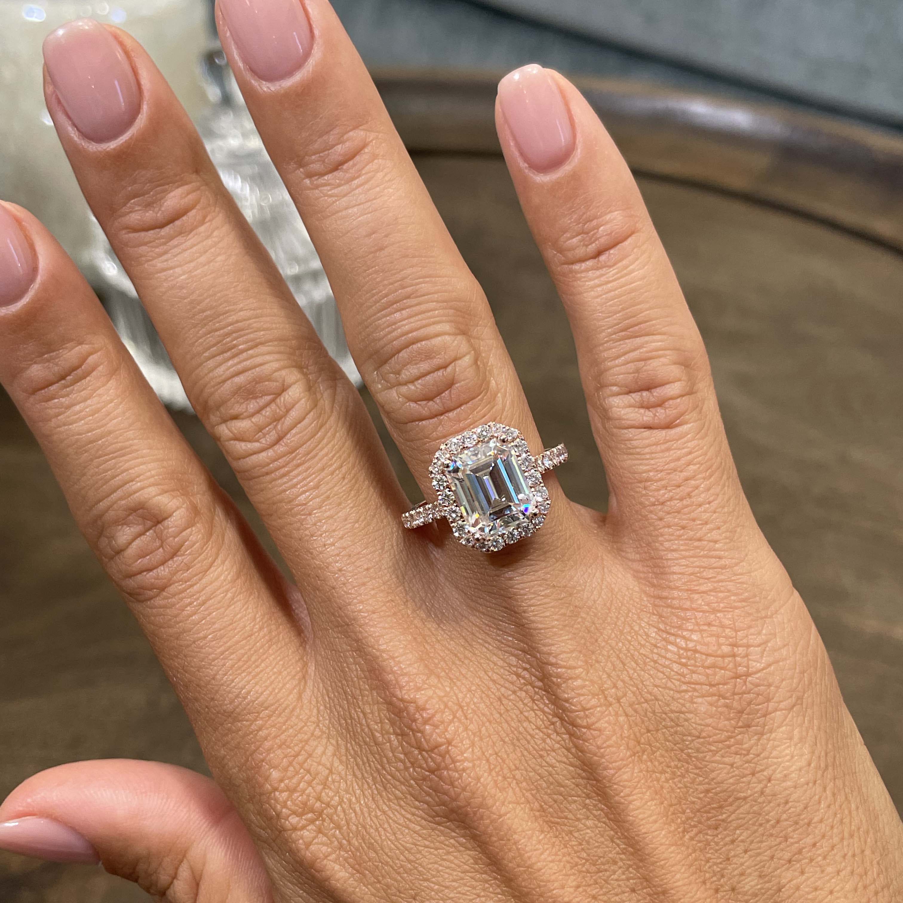 Zoey Moissanite & Diamond Ring -14K Rose Gold、mySite、hinf8tx79