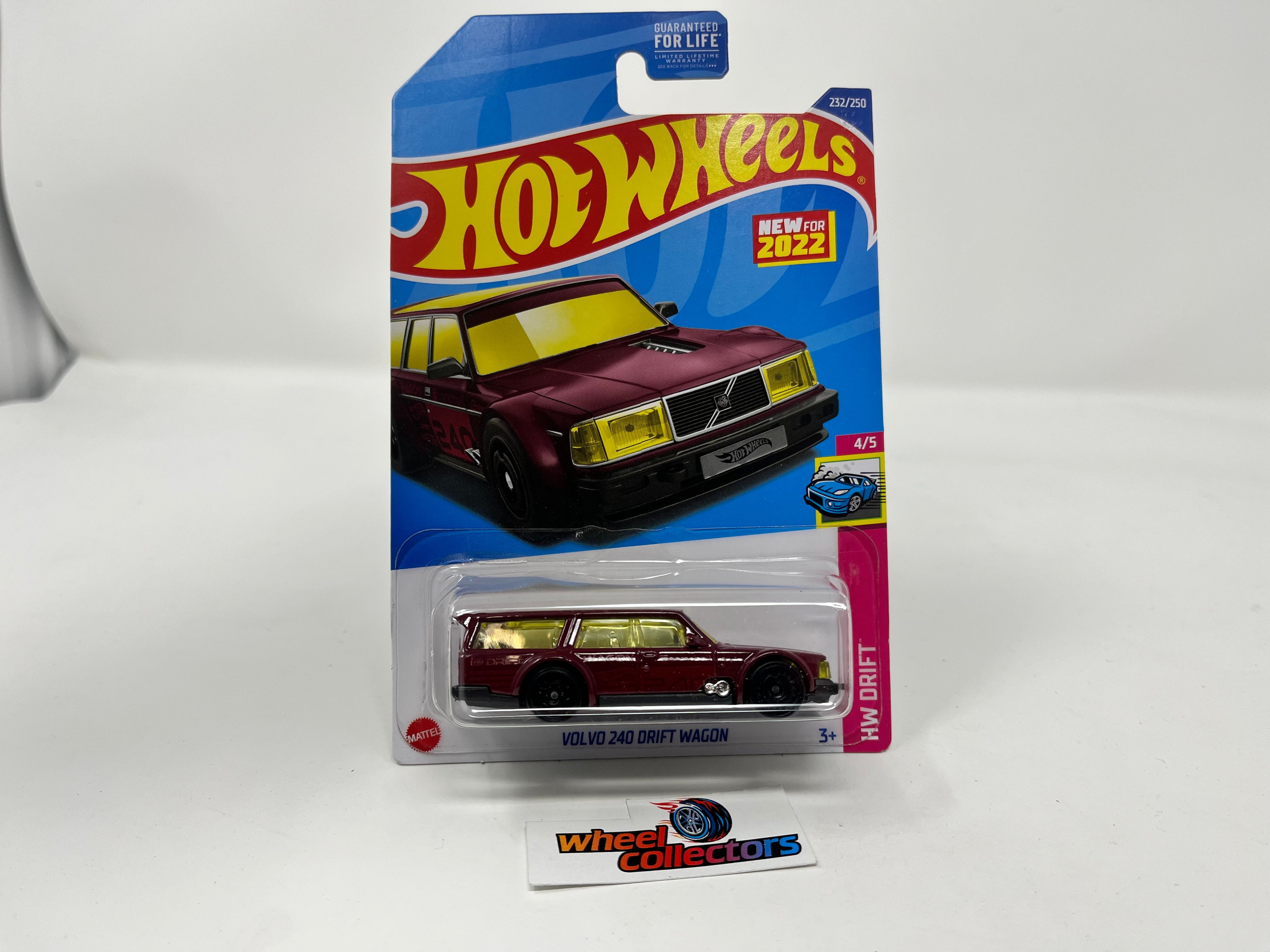 Volvo 240 Drift Wagon #232 * Red * 2022 Hot Wheels USA Card、mySite、hgirdovlk