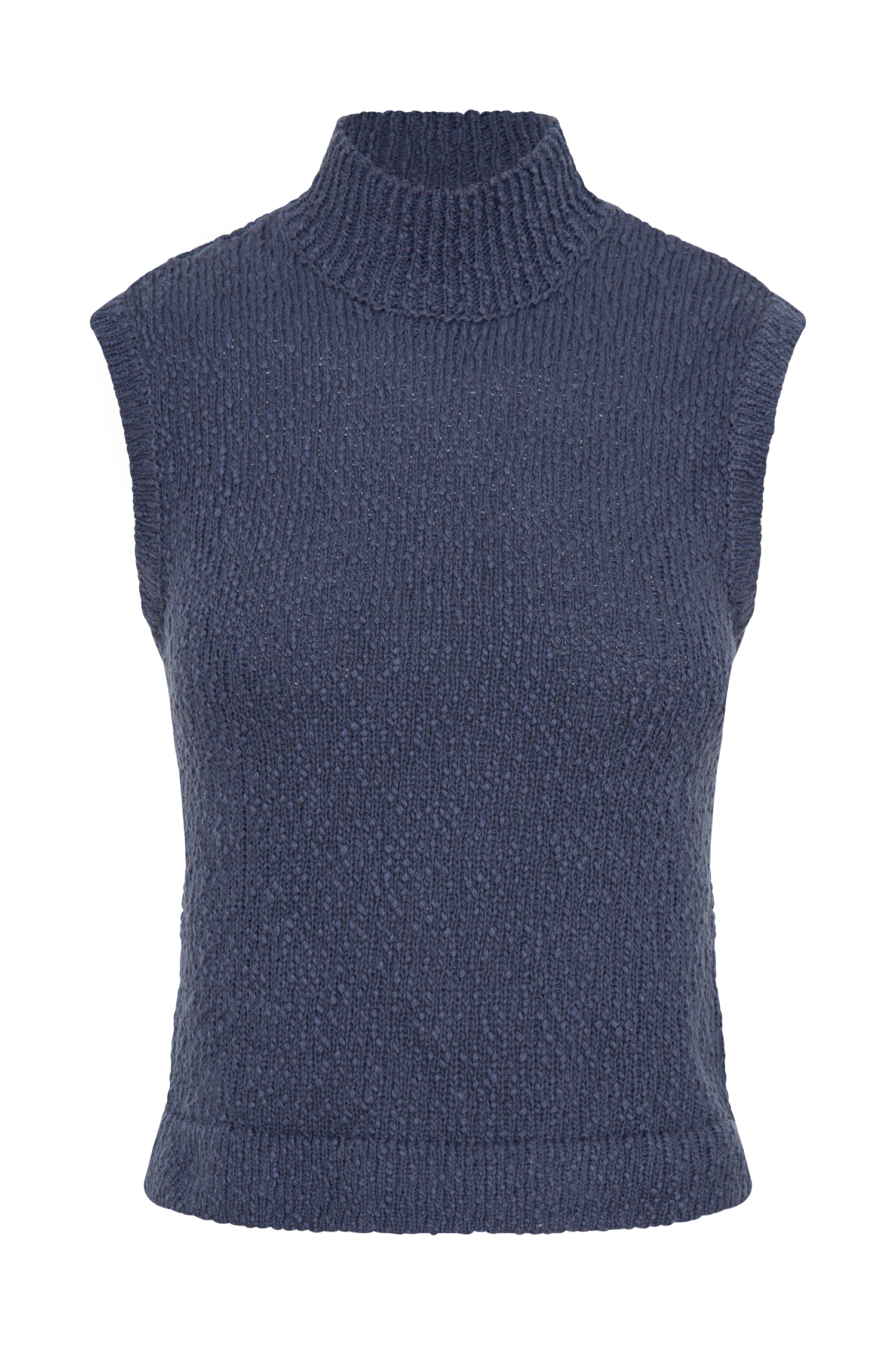 Azalea Sleeveless Knit Top - Steel、mySite、solidvoid