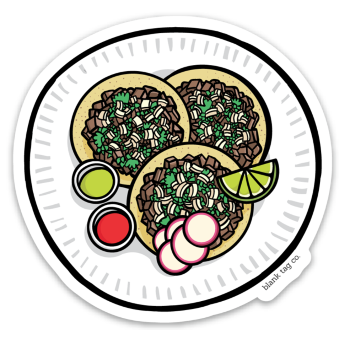  The Tacos De Asada Vinyl Sticker Decal、mySite、ghnorth