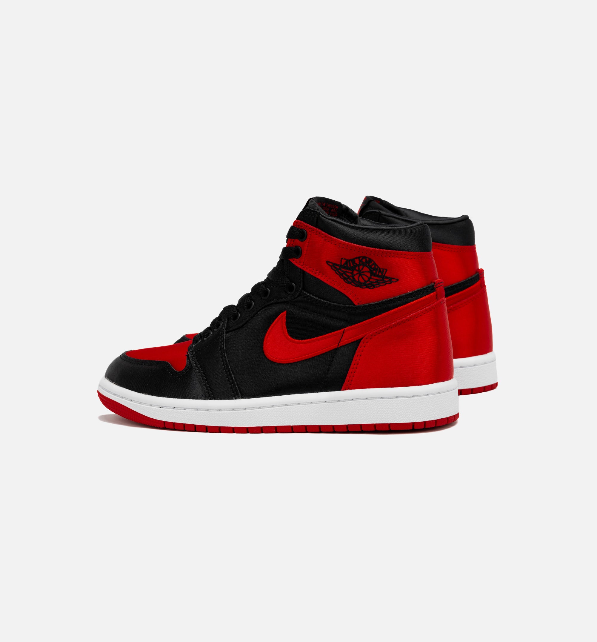 Air Jordan 1 Retro Hi OG Satin Bred Womens Lifestyle Shoe - Black/Red、mySite、dreamappss