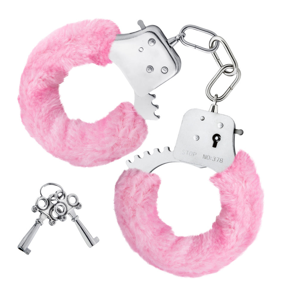 Temptasia By Blush® | Beginner Cuffs – Lightweight Bondage Handcuffs With Safety Release – Fully Adjustable With 2 Keys - Pink Fur、mySite、bottomscart
