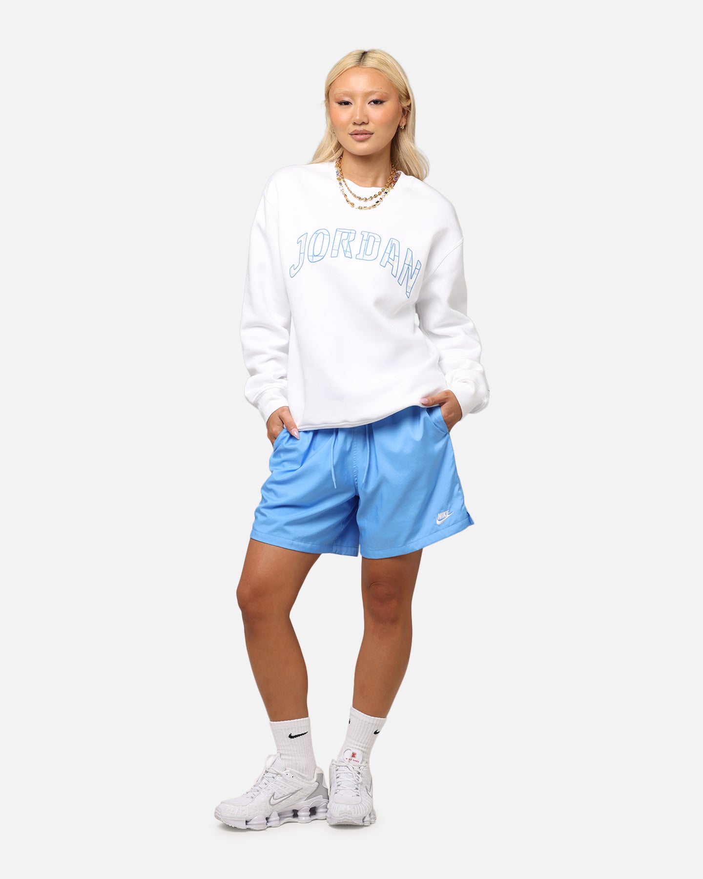 Jordan Essentials Holiday Fleece Crewneck White、mySite、zt4zffjzw