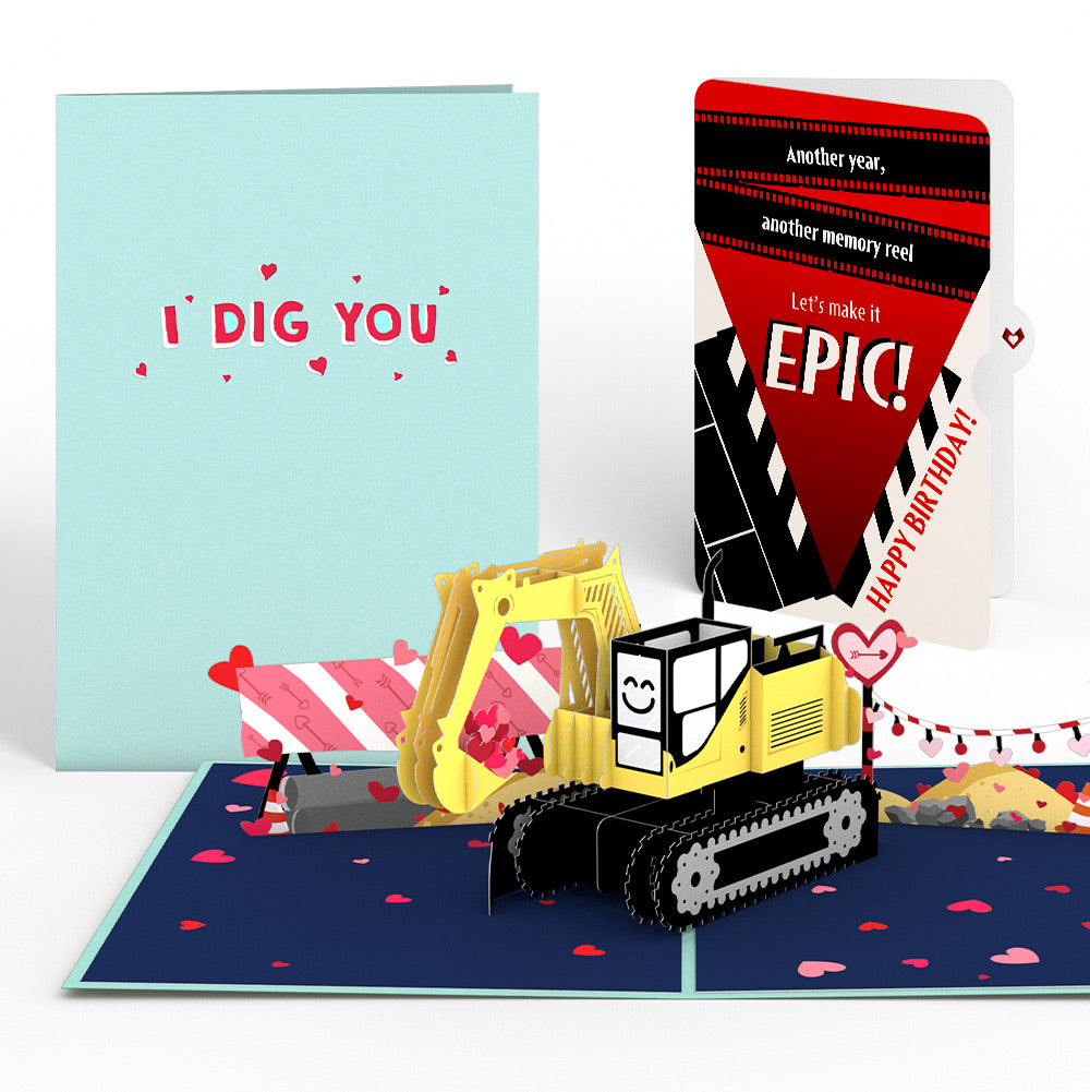 I Dig You Birthday Pop-Up Card and Epic Reel Sentiment Set、mySite、solidvoid