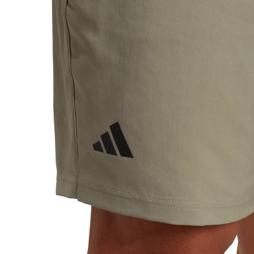adidas Men's 3 Stripe Club Short 7-Inch (Khaki)