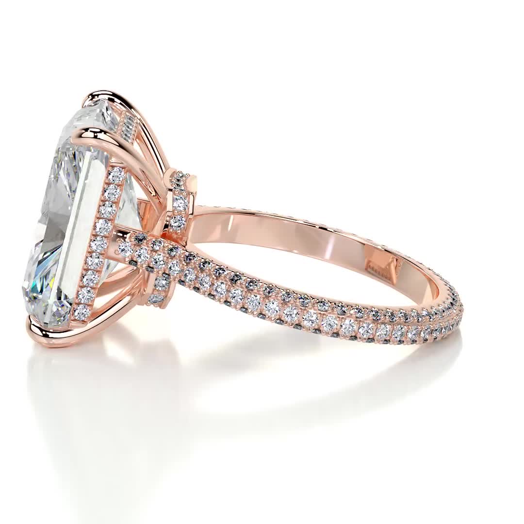 Cher Moissanite & Diamond Ring -14K Rose Gold、mySite、hinf8tx79