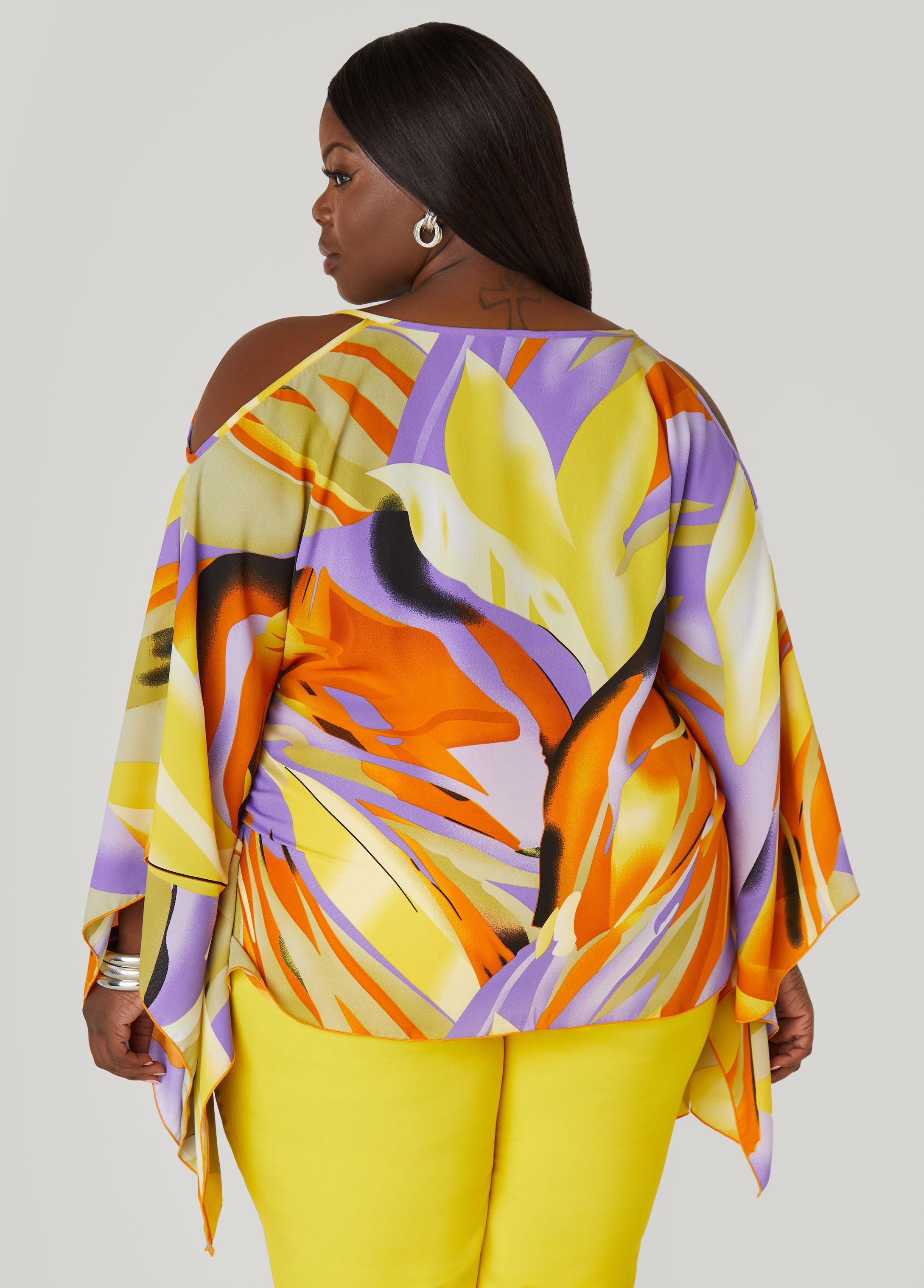 Cold Shoulder Floral Blouse、mySite、bengalsvssteelers