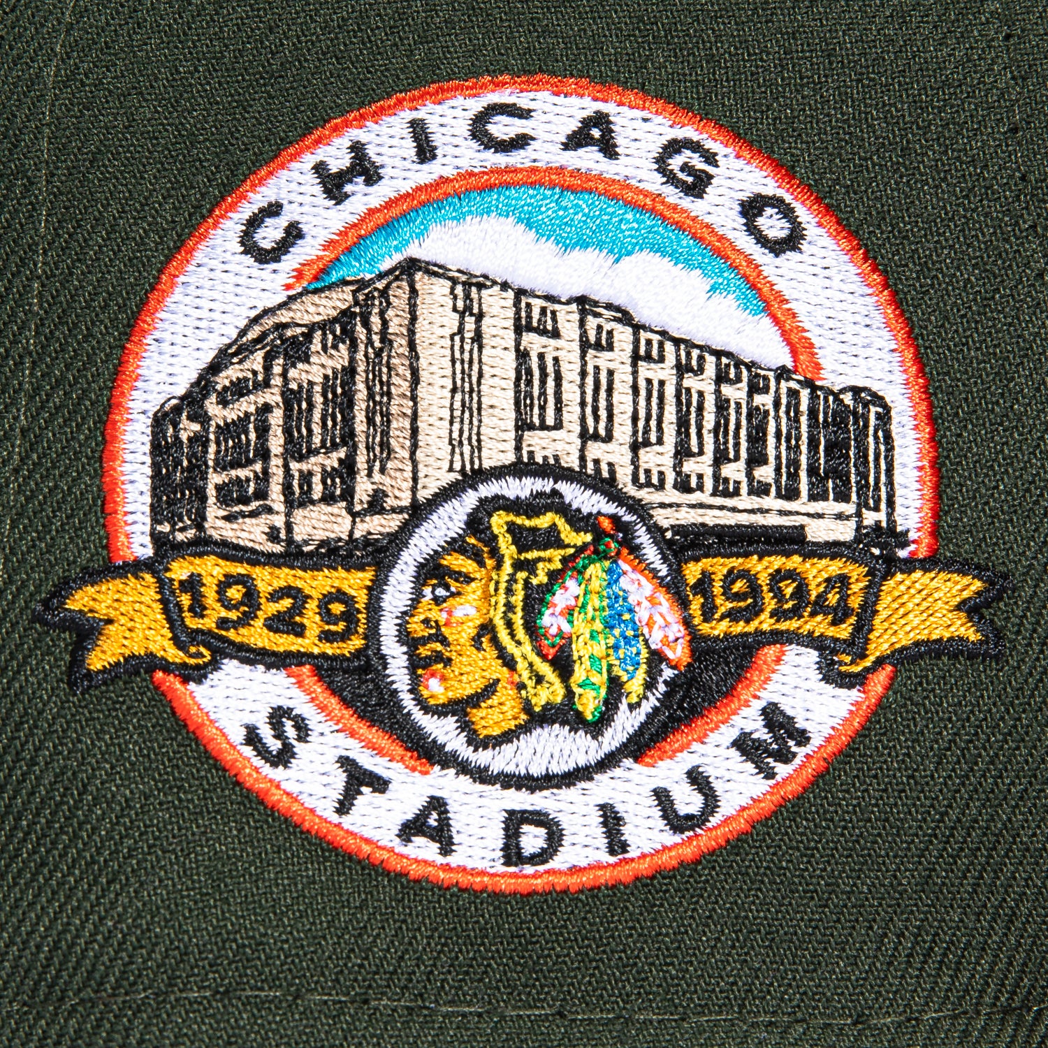 New Era 59Fifty Salt Water Taffy Chicago Blackhawks Chicago Stadium Patch Hat - Green, Khaki、mySite、vikingsvslions