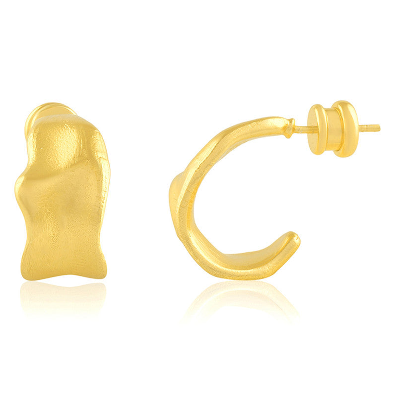 Mini Crimped Hoop Earrings | 14K Gold Plated、mySite、camillekostekn