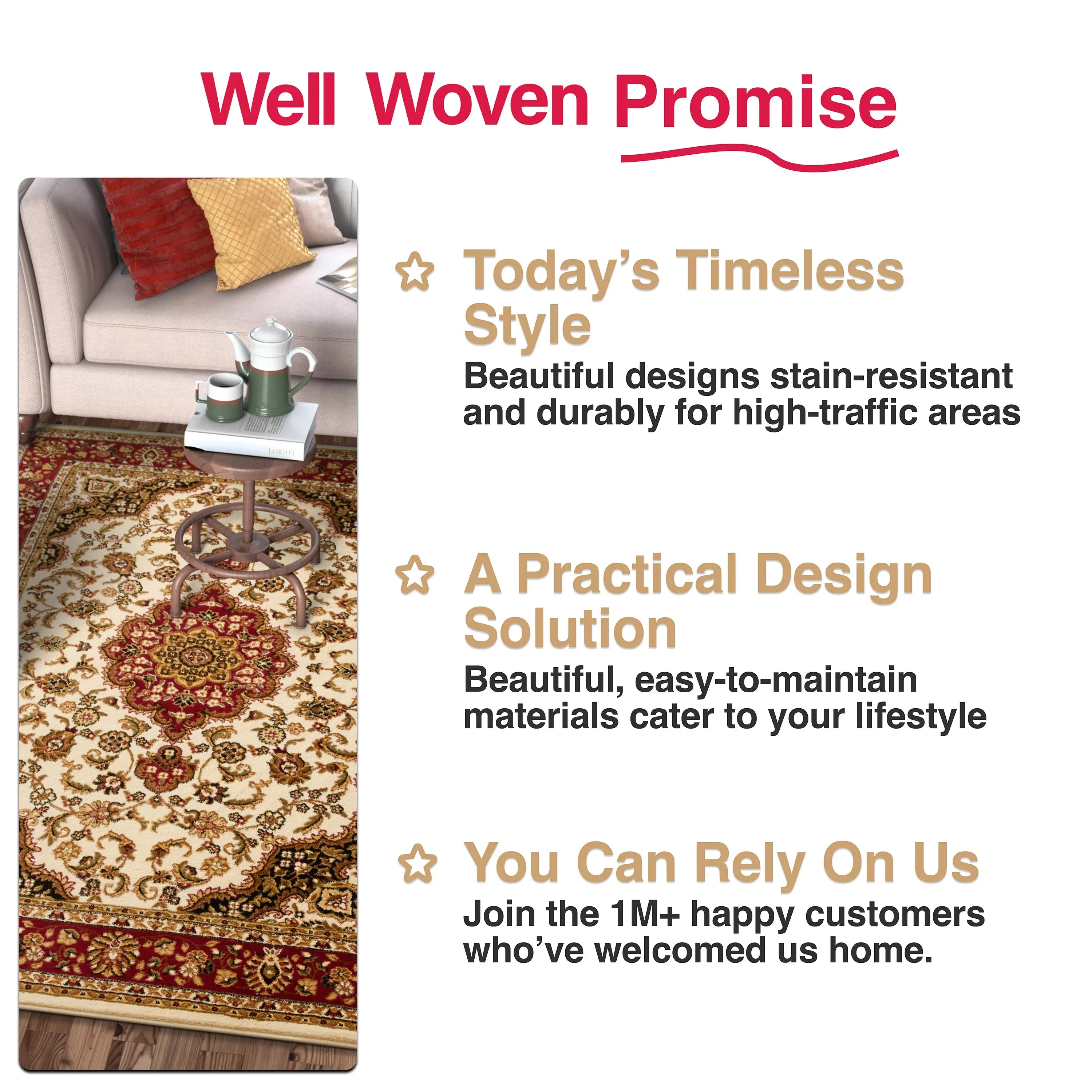 Medallion Kashan Ivory Traditional Rug、mySite、gigharbornorthrealestate