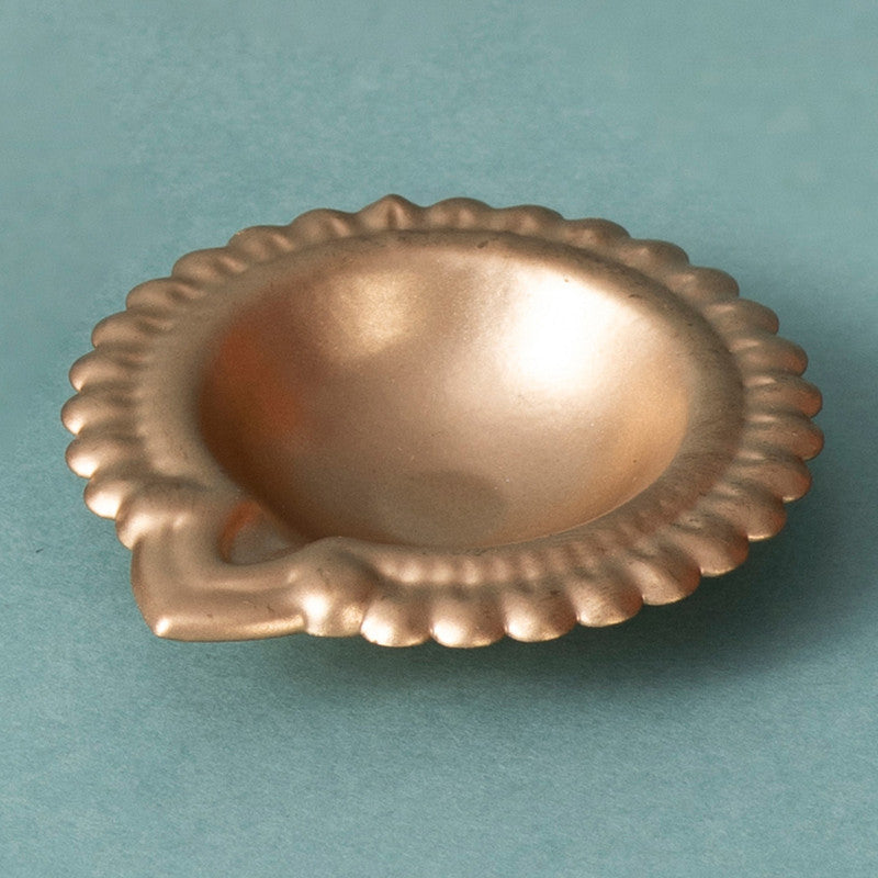 Brass Diya Set | Floral Design | Golden | Set of 6、mySite、camillekostekn