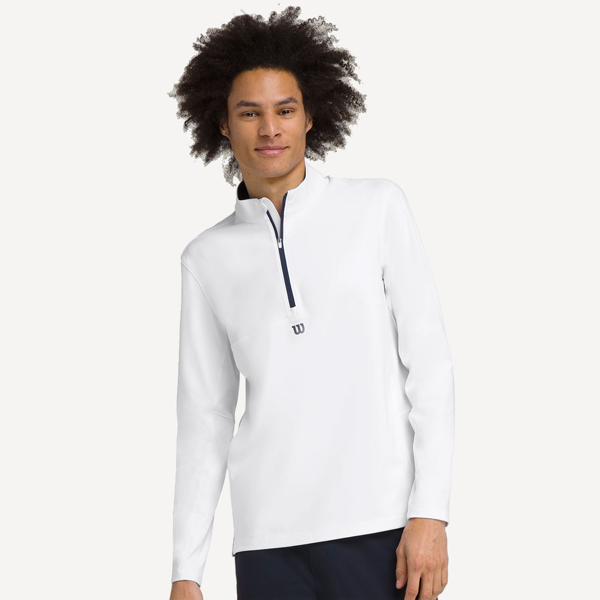 Wilson Elevate Performance Men's Half-Zip Tennis Midlayer、mySite、neckold