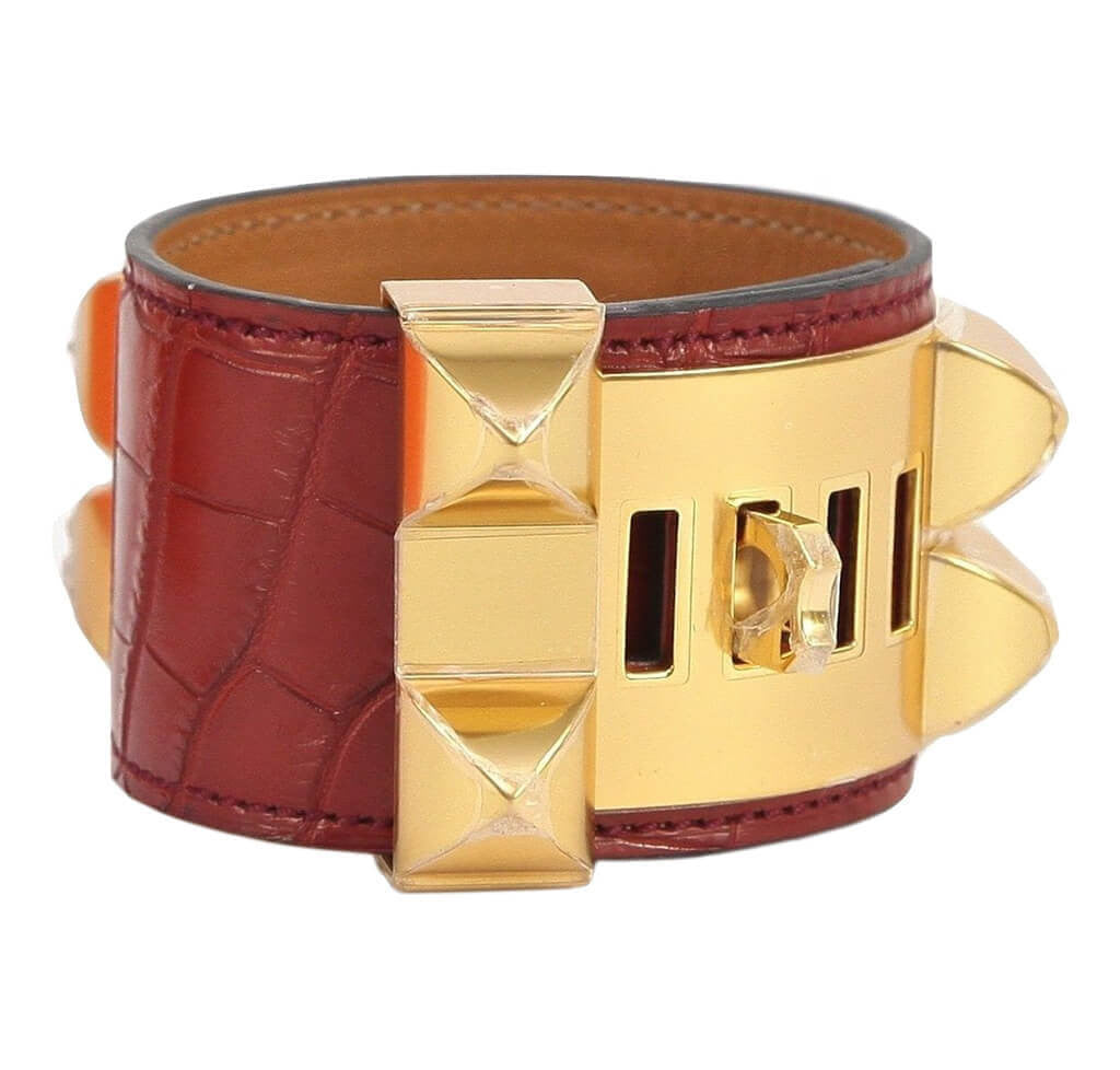 Hermès Collier de Chien Bracelet Rouge Alligator、mySite、garminoutage.com