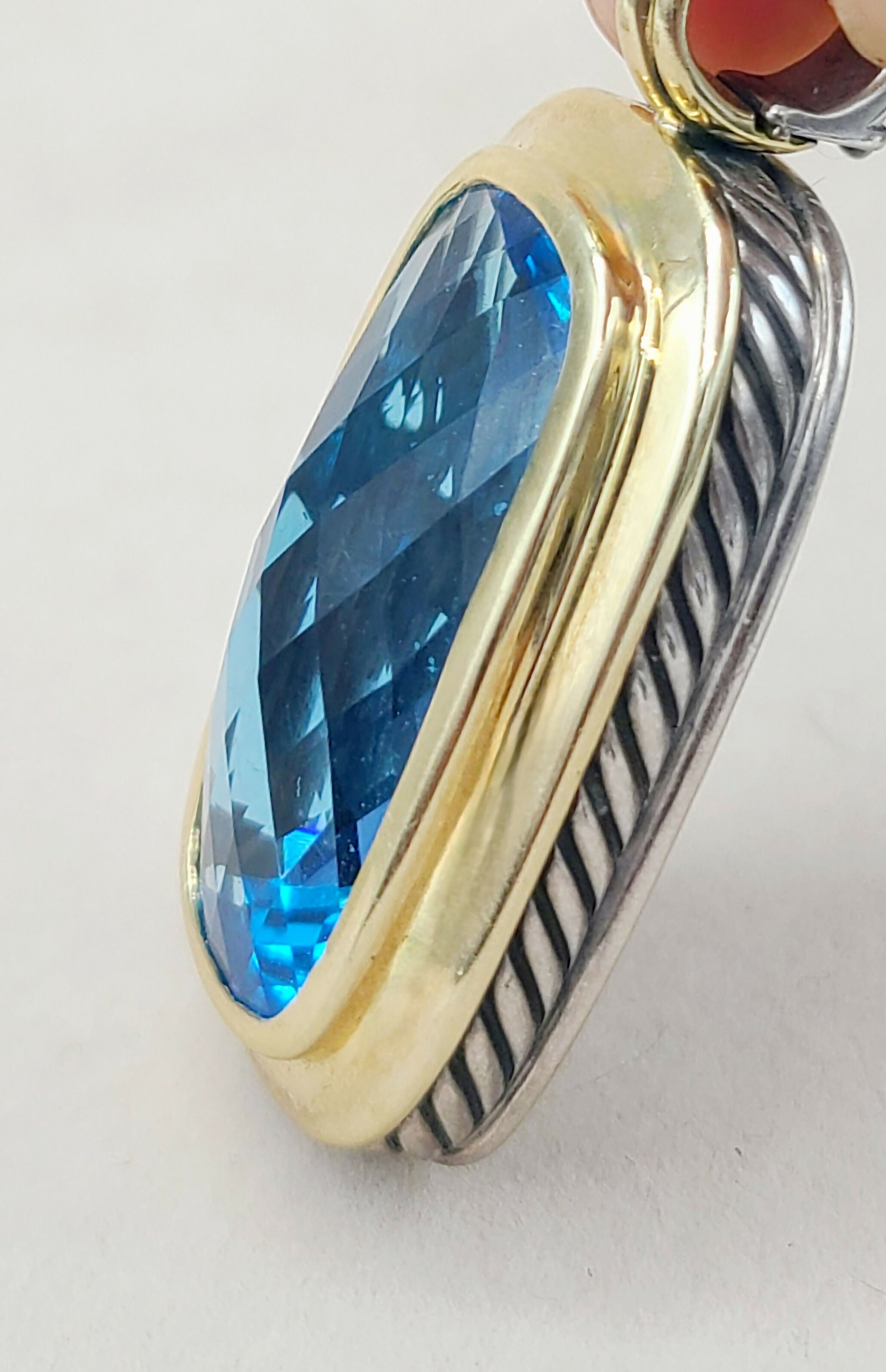 David Yurman Jumbo Albion Elongated Pendant 鈥?Blue Topaz、mySite、hinf8tx79