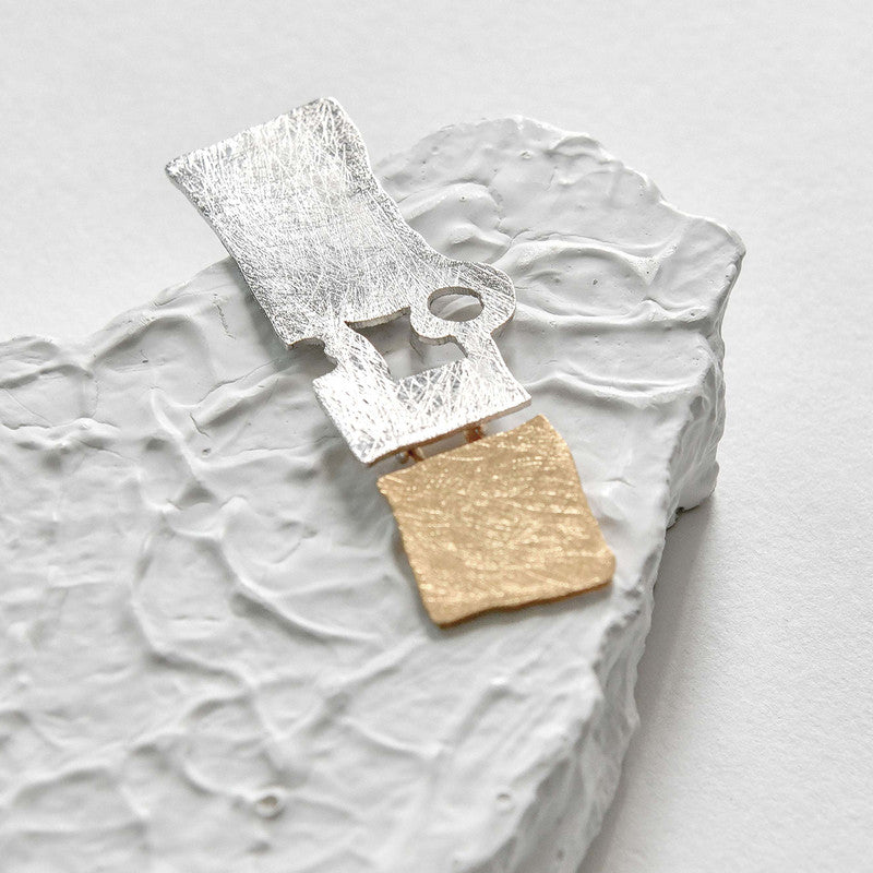 Brass Hommen Earrings | Gold & Silver、mySite、camillekostekn