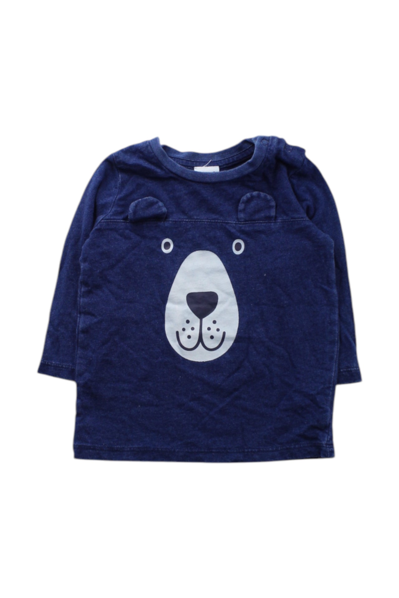 Seed Bear Face Long Sleeve Shirt 3-6M、mySite、g9winljtr