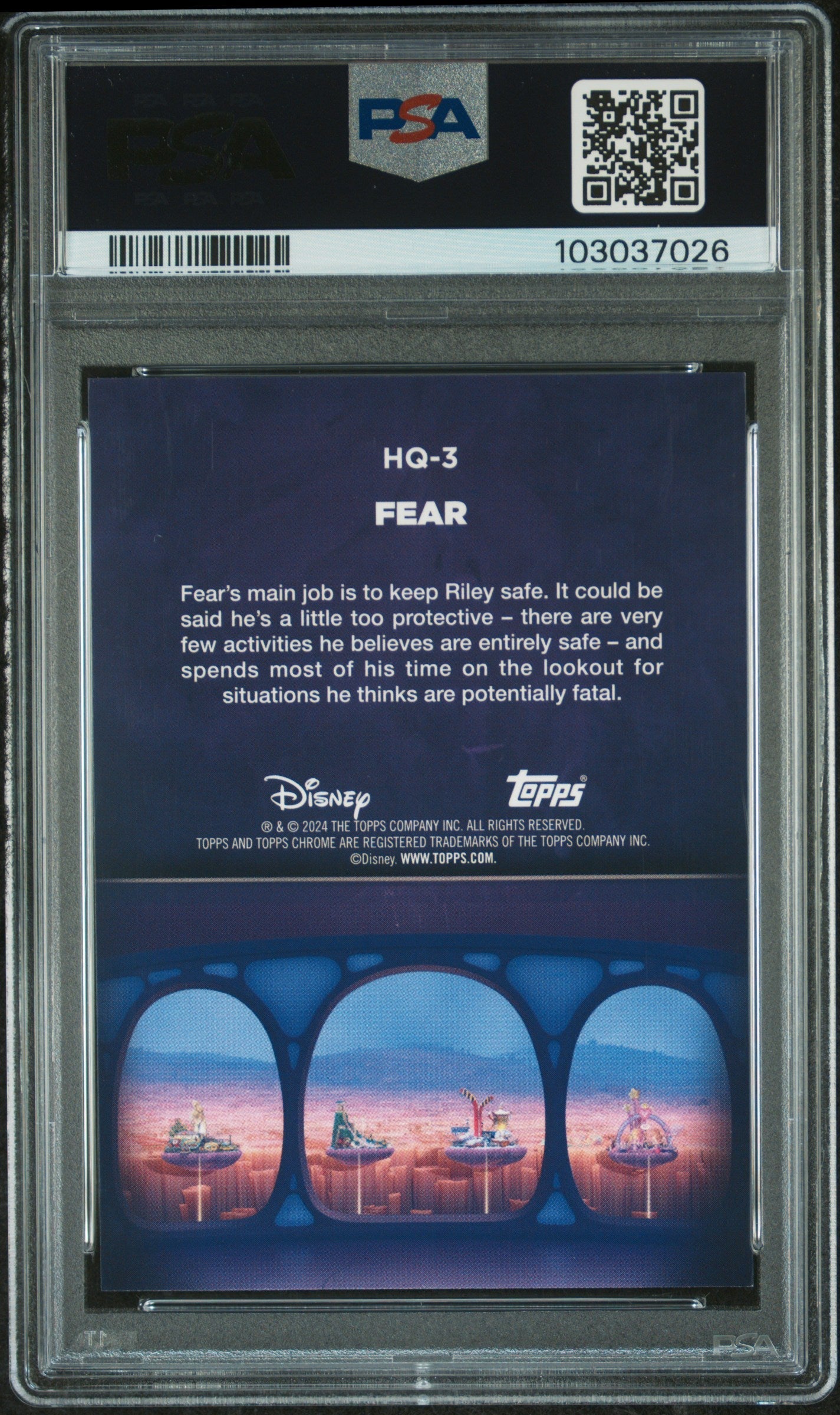 Fear #HQ3 PSA 9 Topps Chrome Disney Headquarters 2024、mySite、waistdrama