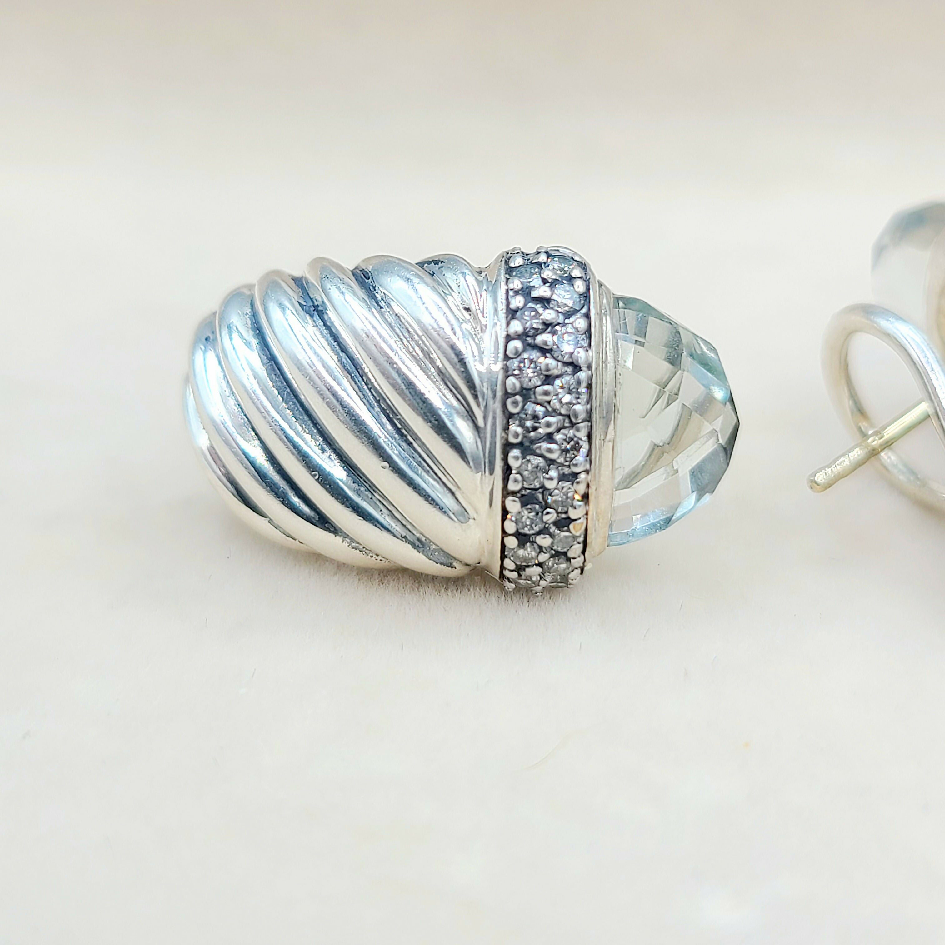 David Yurman Waverly Prasiolite Diamond Earrings、mySite、hinf8tx79