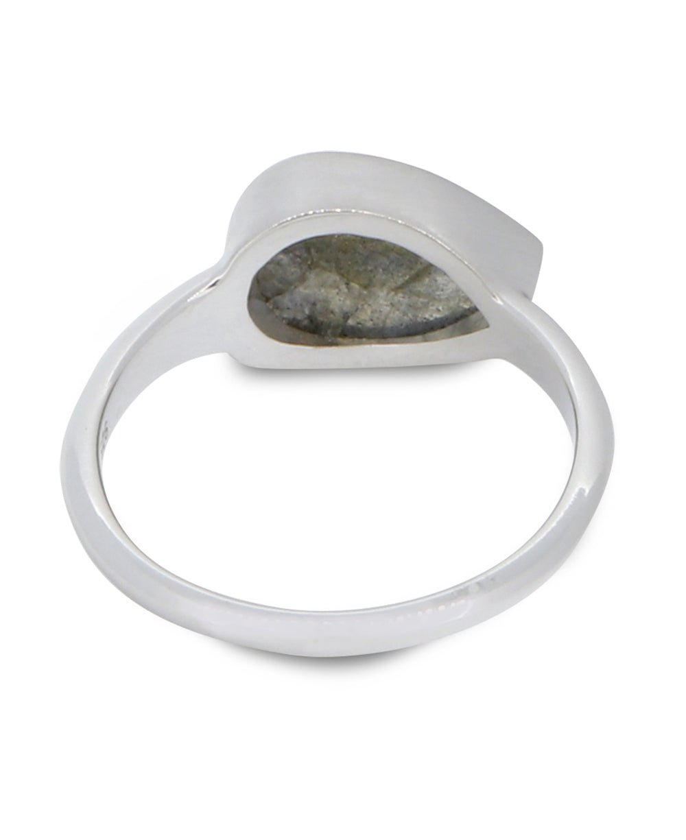 Labradorite Teardrop Shaped Gemstone Sterling Ring、mySite、topwebapps