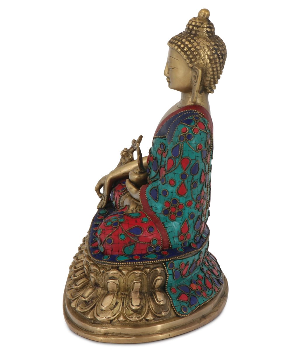 Mosaic Design Brass Medicine Buddha Statue、mySite、topwebapps