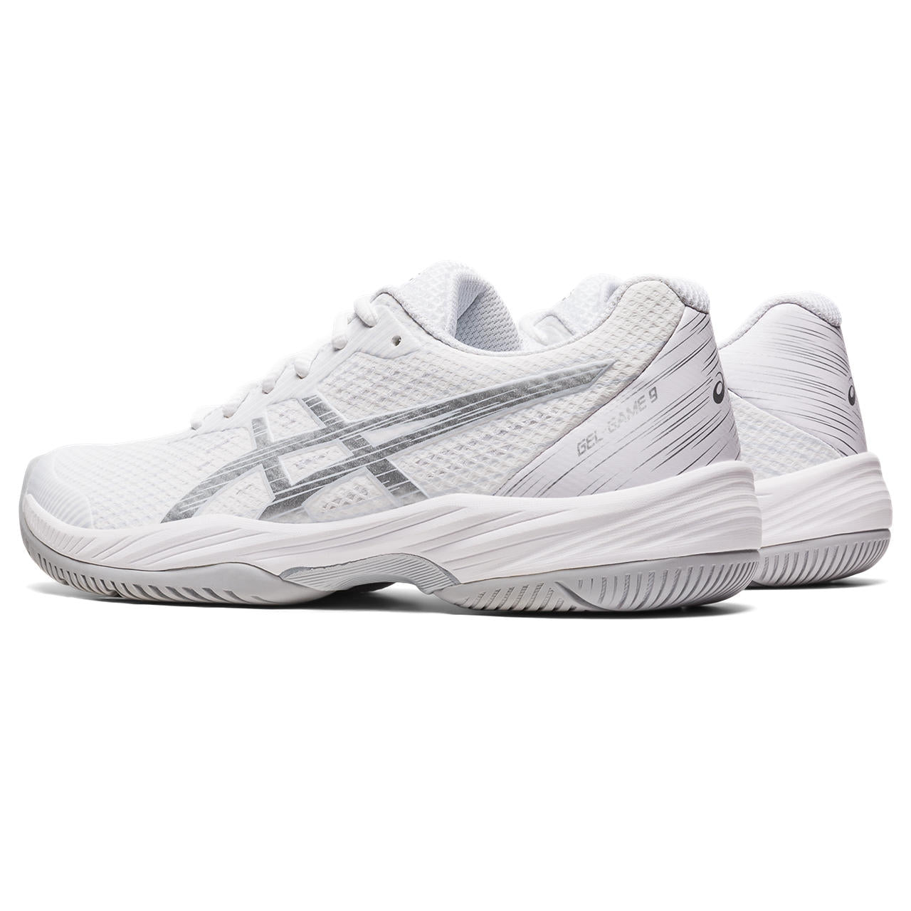 Asics Gel Game 9 Women's Tennis Shoe (White/Silver)