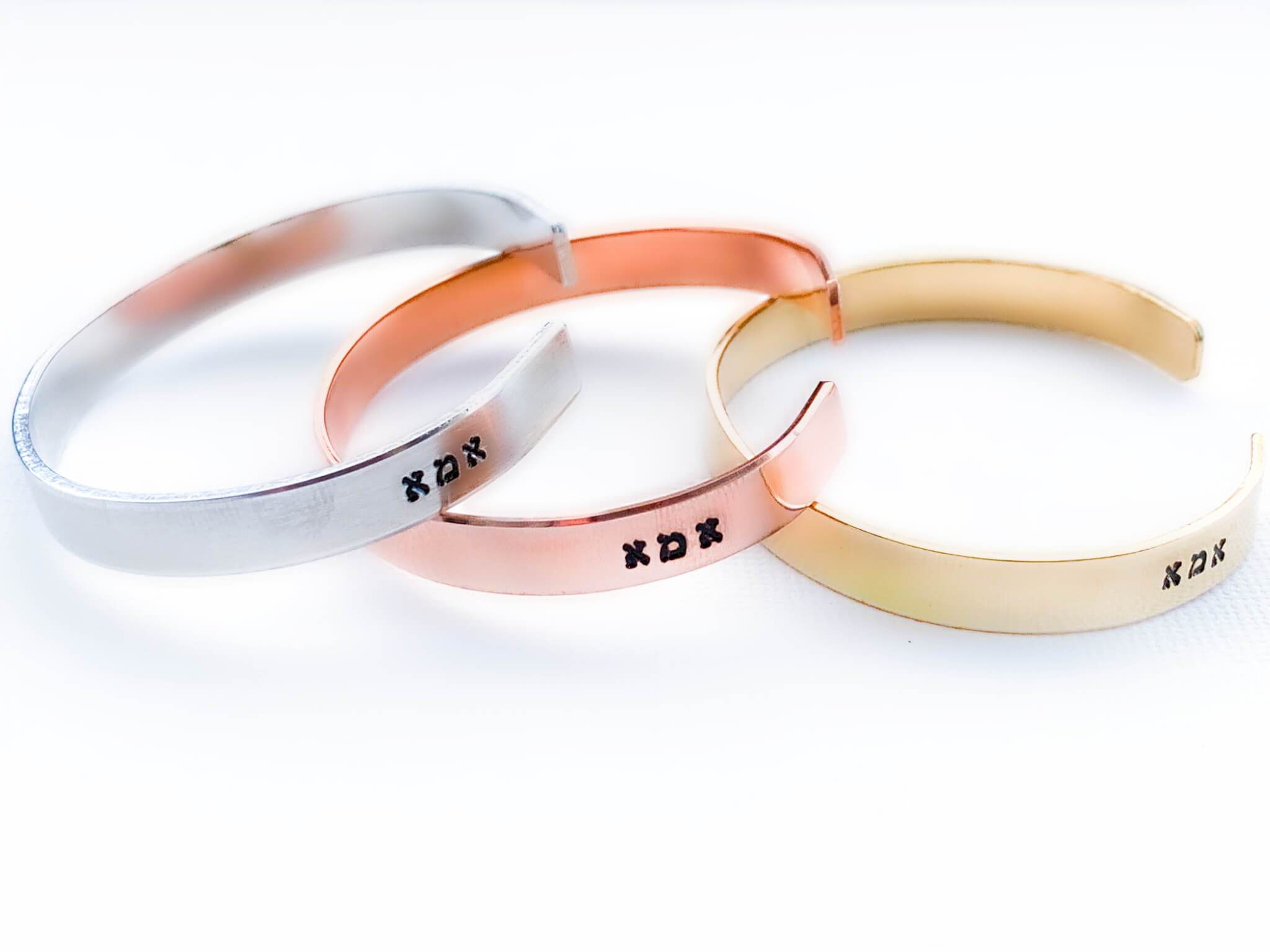 Ima (Mom) Hebrew Bracelet - Brass, Copper or Aluminum、mySite、topwebapps