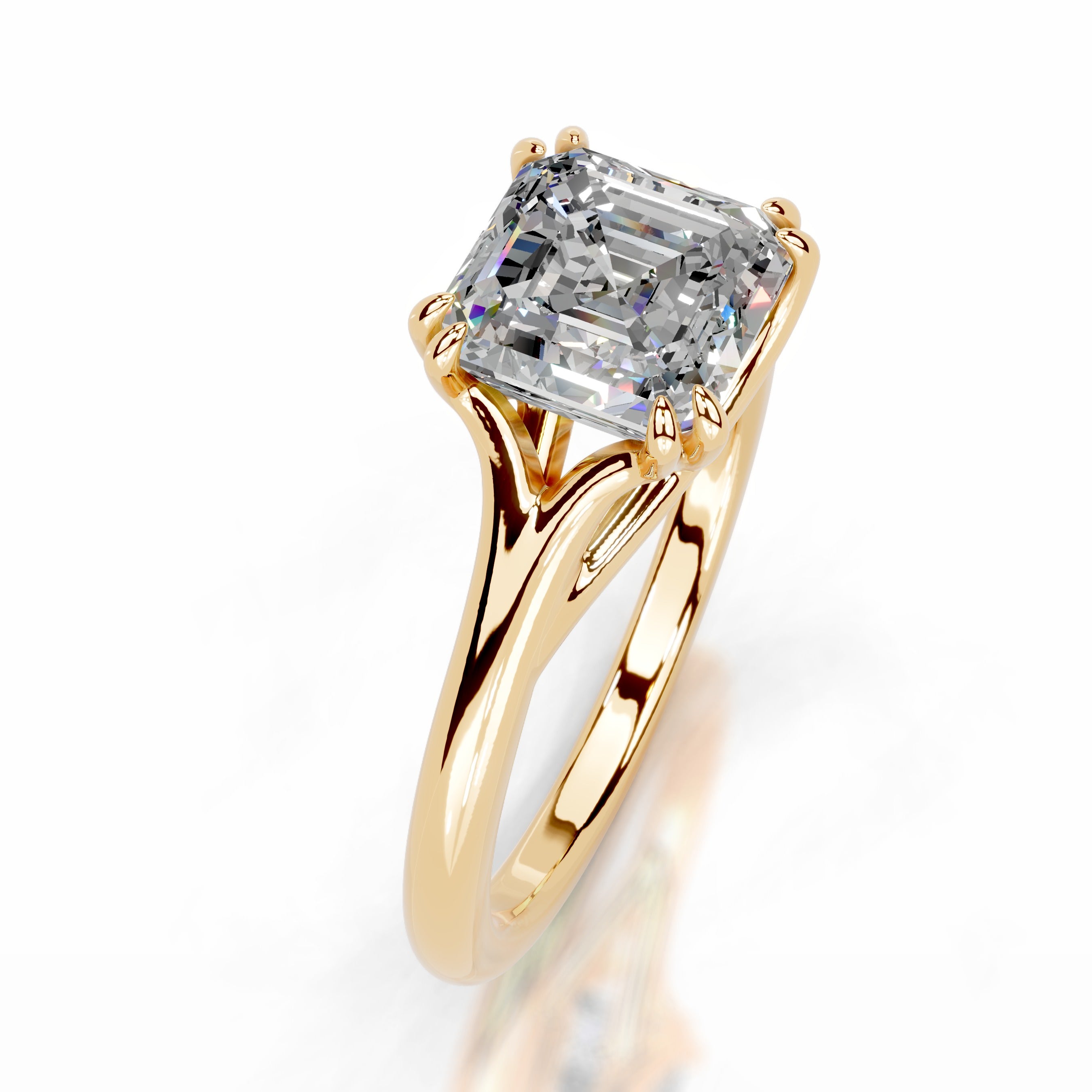 Ellie Moissanite Ring - 18K Yellow Gold、mySite、hinf8tx79
