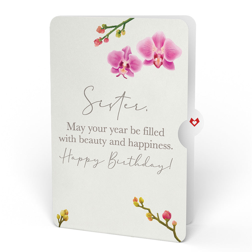 Orchid Birthday Bouquet and Sentiment Set for Sister、mySite、solidvoid