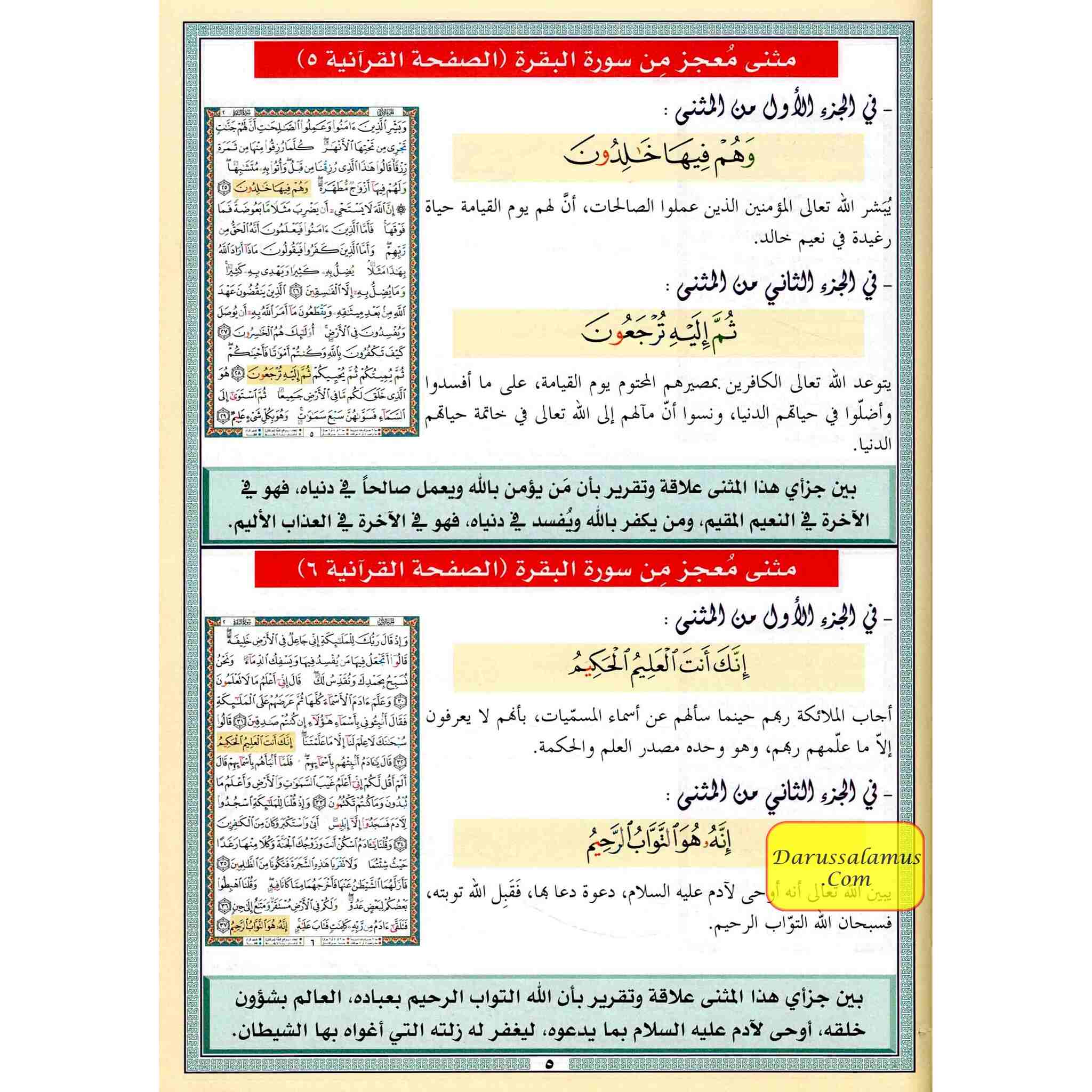 Miraculous Dual Verses in Quranic Pages (Arabic Only)、mySite、topwebapps