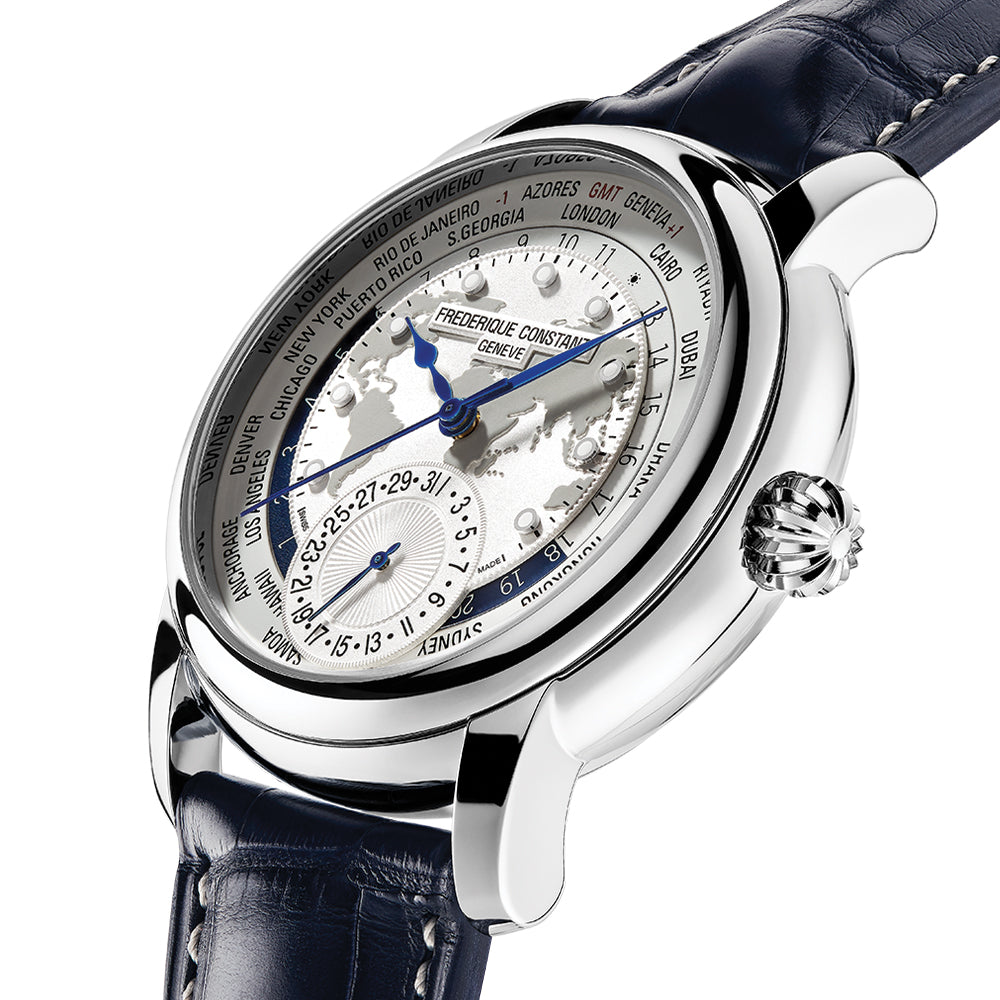 Manufacture Classic Worldtimer Automatic Steel 42mm - Silver on Leather Strap、mySite、botmansion