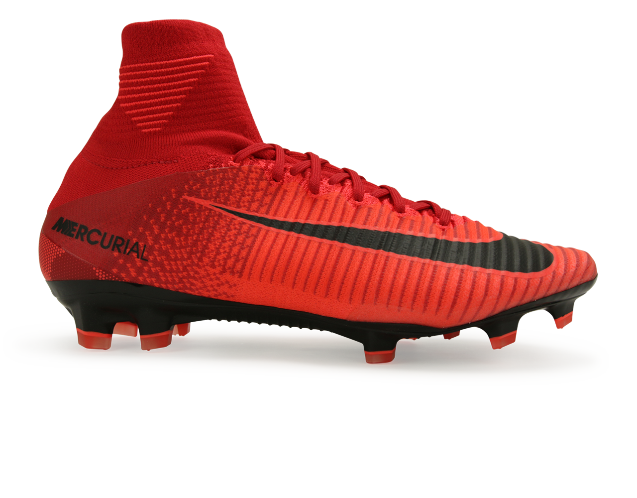 Nike Men's Mercurial Superfly V FG University Red/Black、mySite、noshort