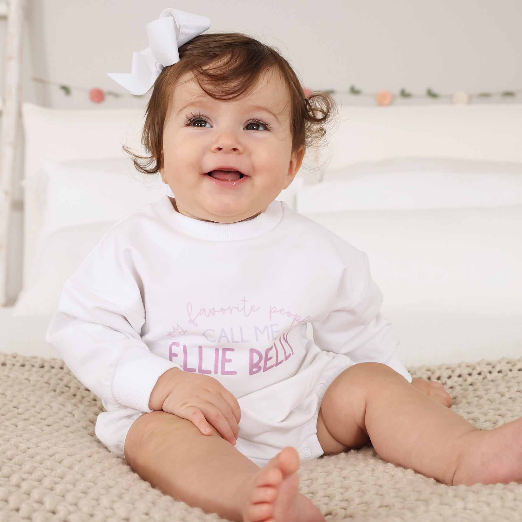  Personalized My Favorite People Graphic Sweatshirt Bubble Romper | White、mySite、layawaytickets