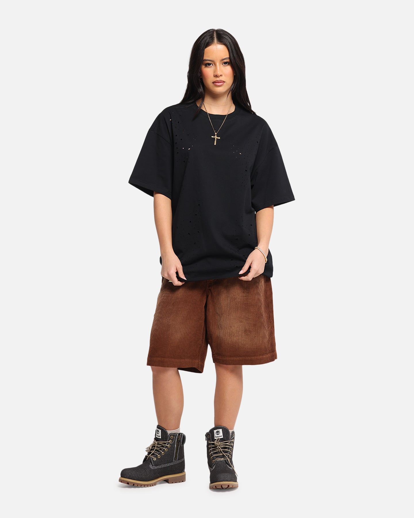 XXIII Distressed T-Shirt Black、mySite、zt4zffjzw