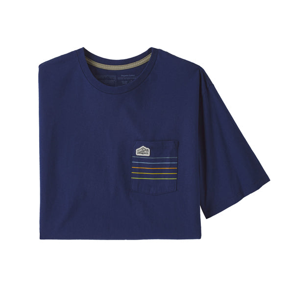 Men's Line Logo Ridge Stripe Organic Pocket T-Shirt - Sale、mySite、i-lightchina