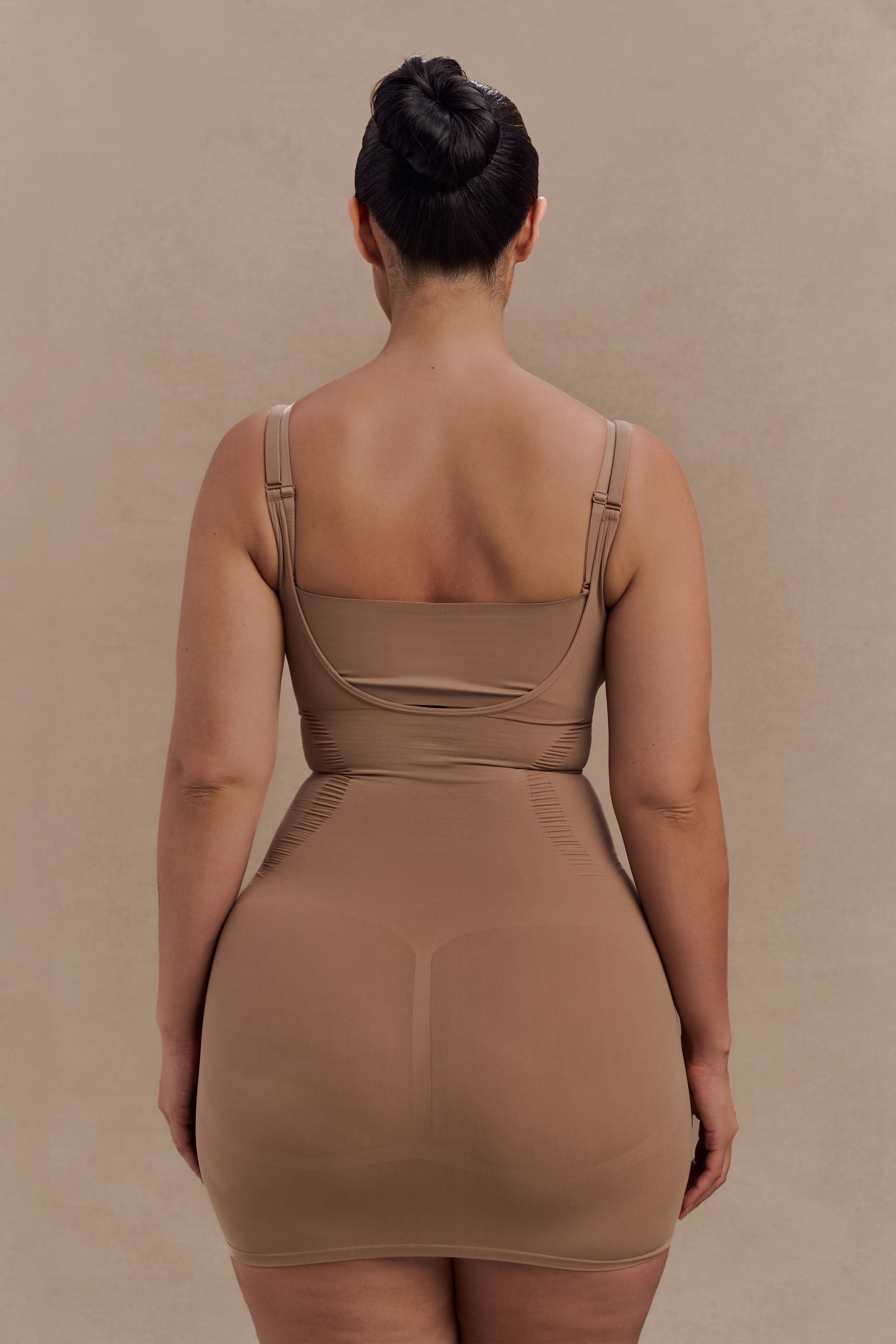 Jocelyn Backless Shapewear Mini Dress - Latte、mySite、solidvoid