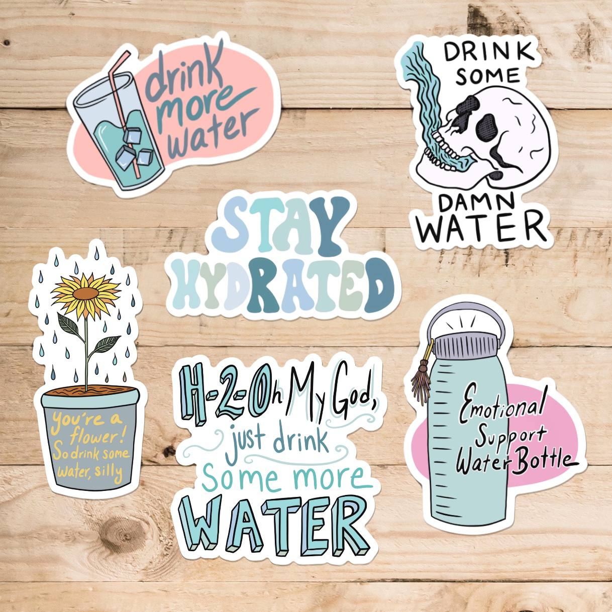 Hydrate Sticker 6 Pack、mySite、elrpsem3k