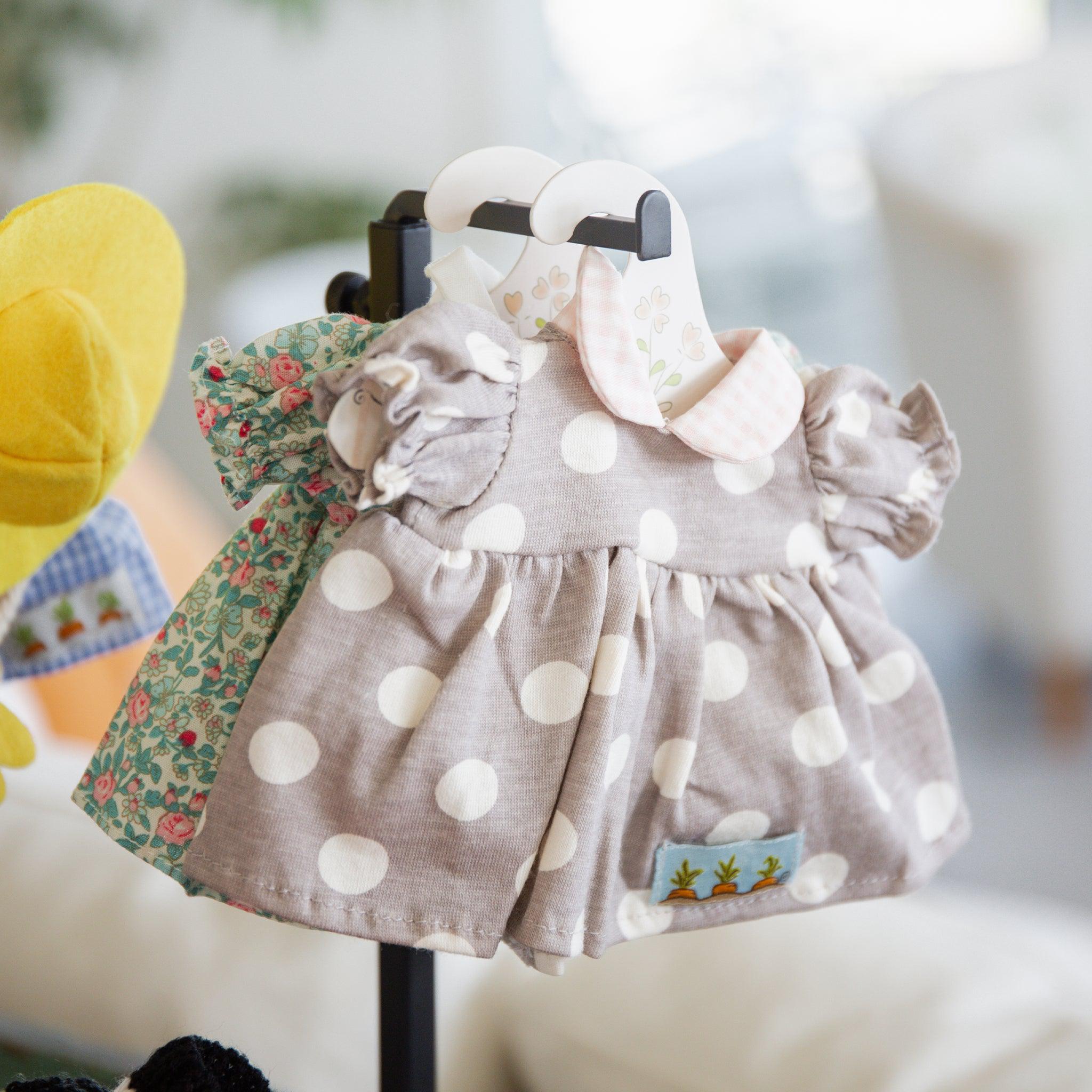 RETIRED - Kiddo's Closet Polka Dot Dress - Gray & Cream、mySite、g9winljtr