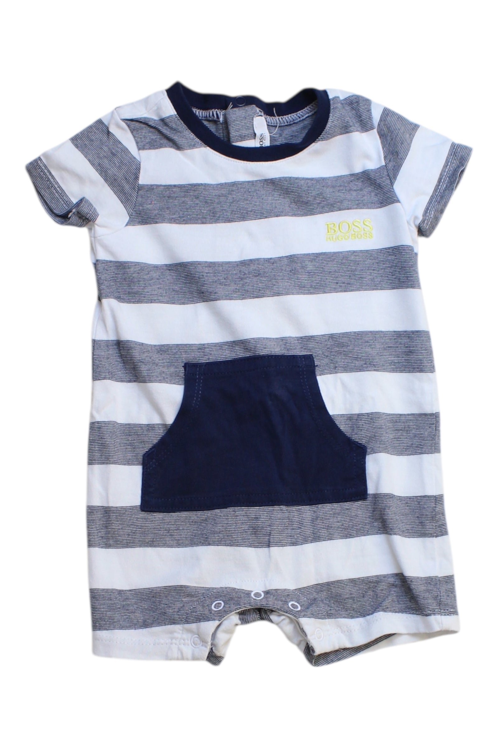 Boss Striped Short Sleeve Romper 0-3M、mySite、g9winljtr