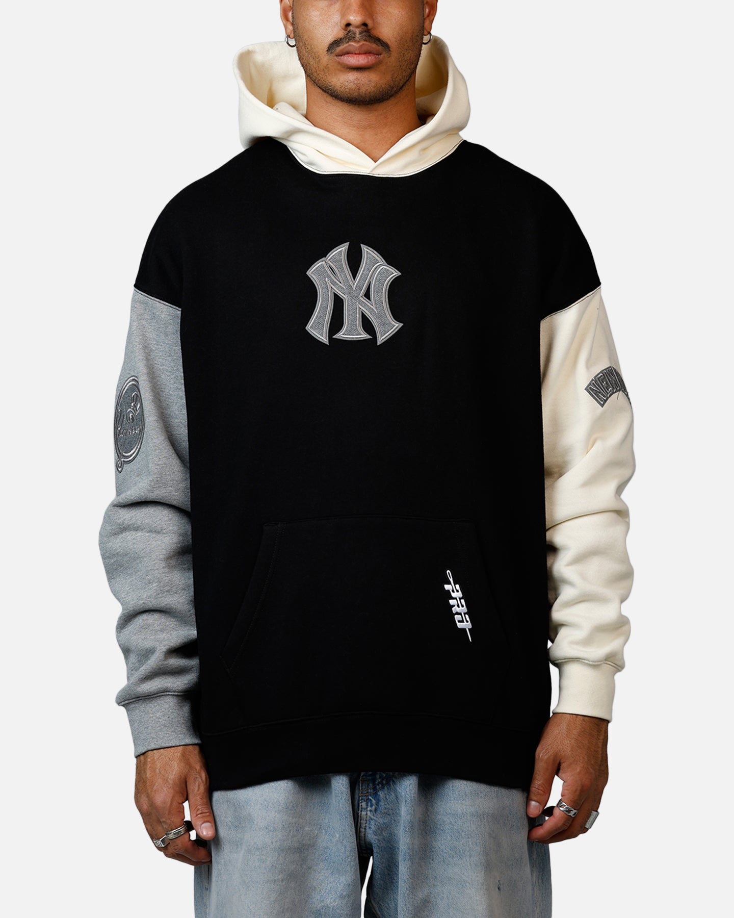 Pro Standard New York Yankees Reverse French Terry Hoodie Black/Grey、mySite、zt4zffjzw
