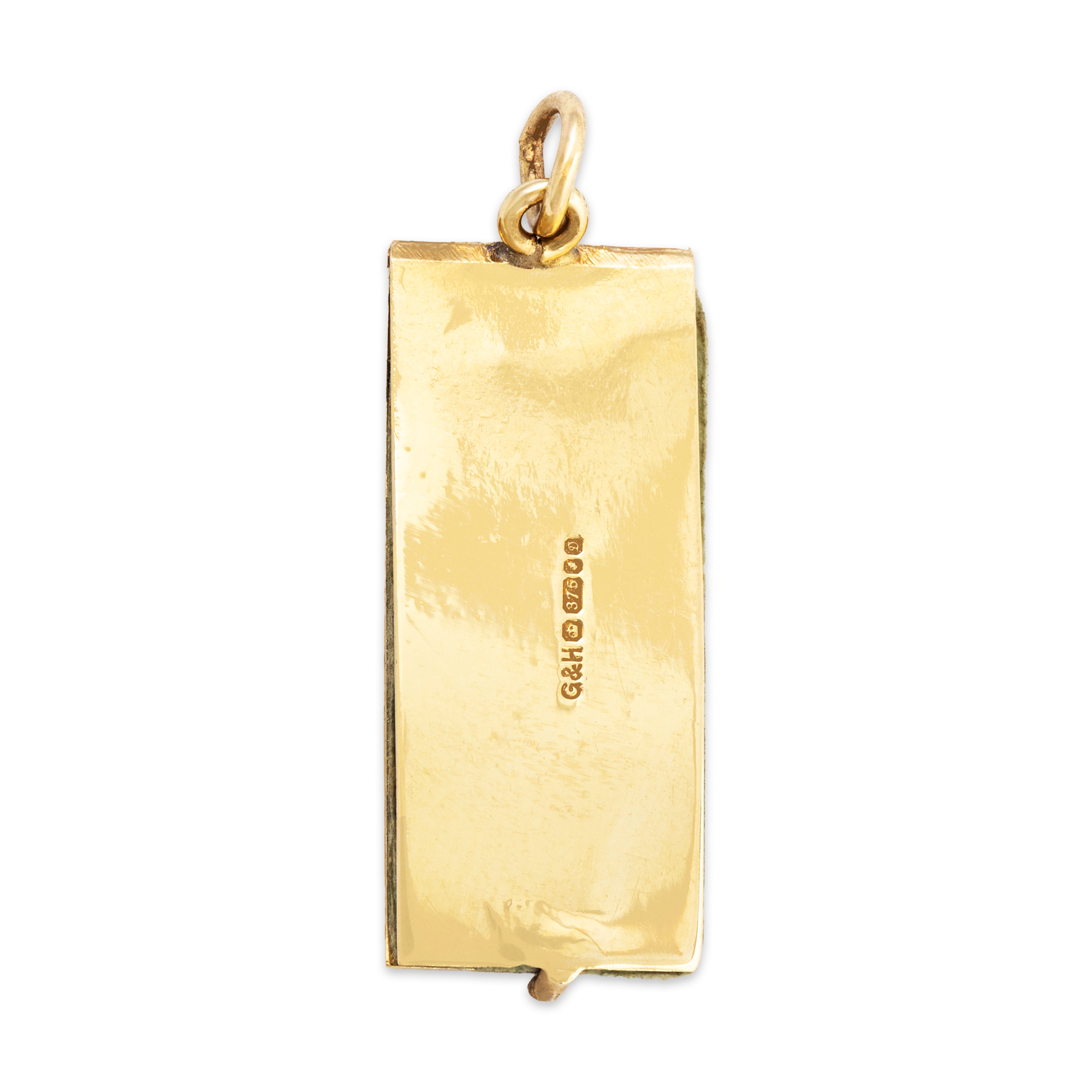 Vintage English 9k Yellow Gold London Bank Cheque Book Pendant / Charm、mySite、hinf8tx79