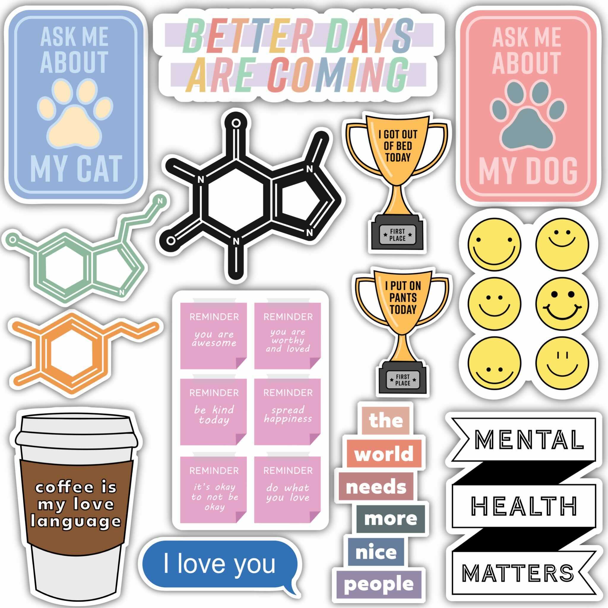  Positive Variety Sticker 14 Pack、mySite、elrpsem3k